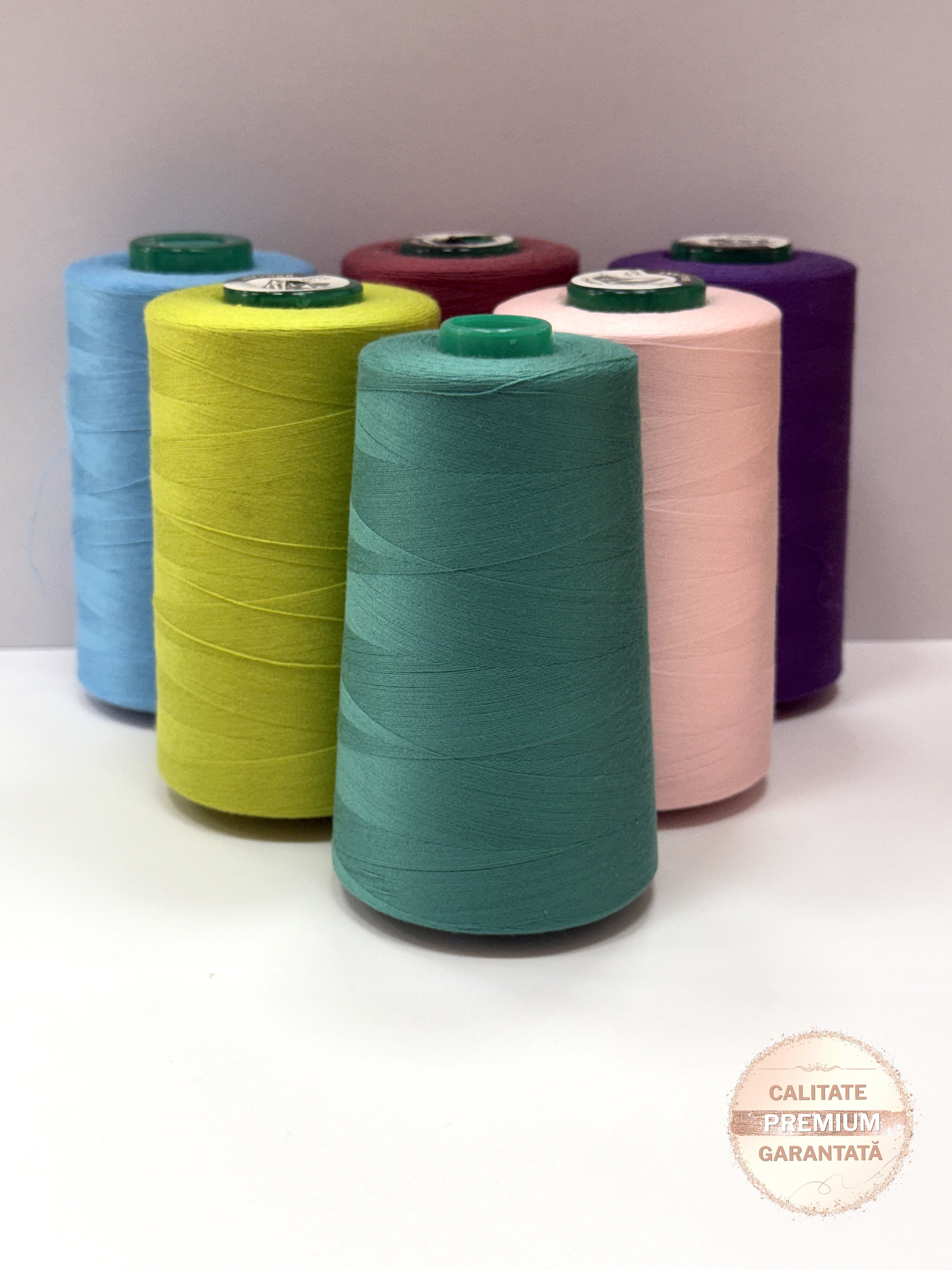 Ata de cusut Verde Prafuit Deschis, 100% Spun Polyester (120)