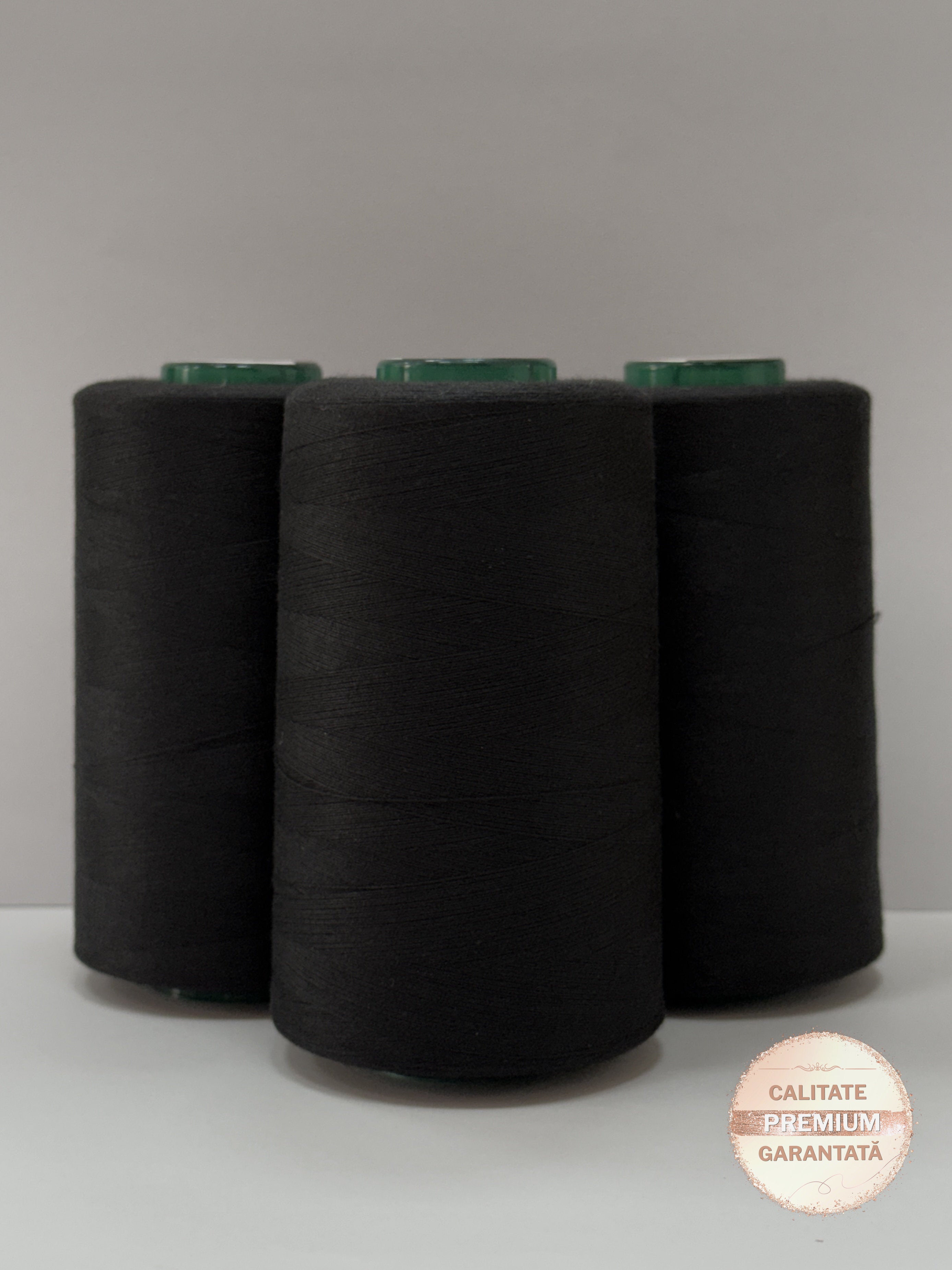 Ata de cusut Neagra, 100% Spun Polyester (120)