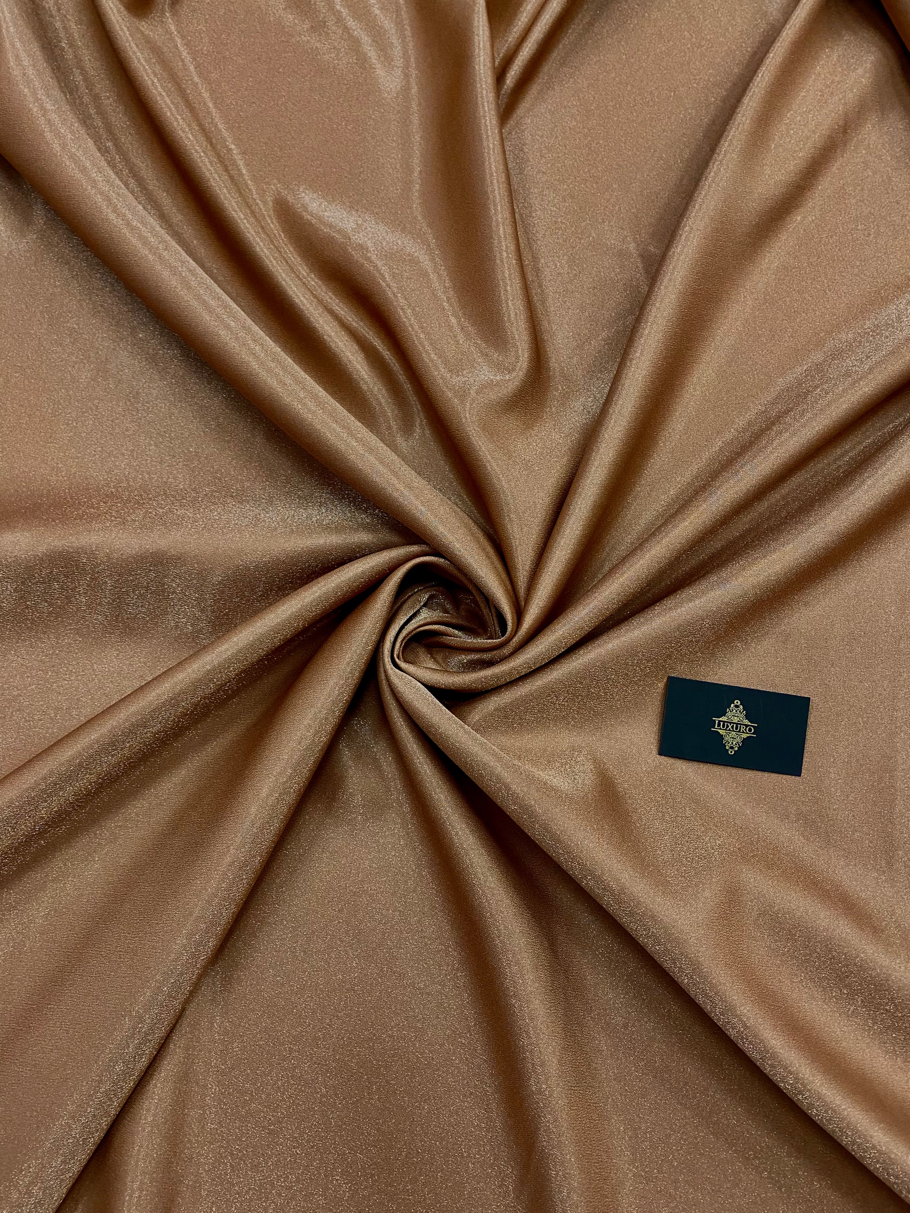 Fixed Taffeta with Bronze Glitter - 3 m Width