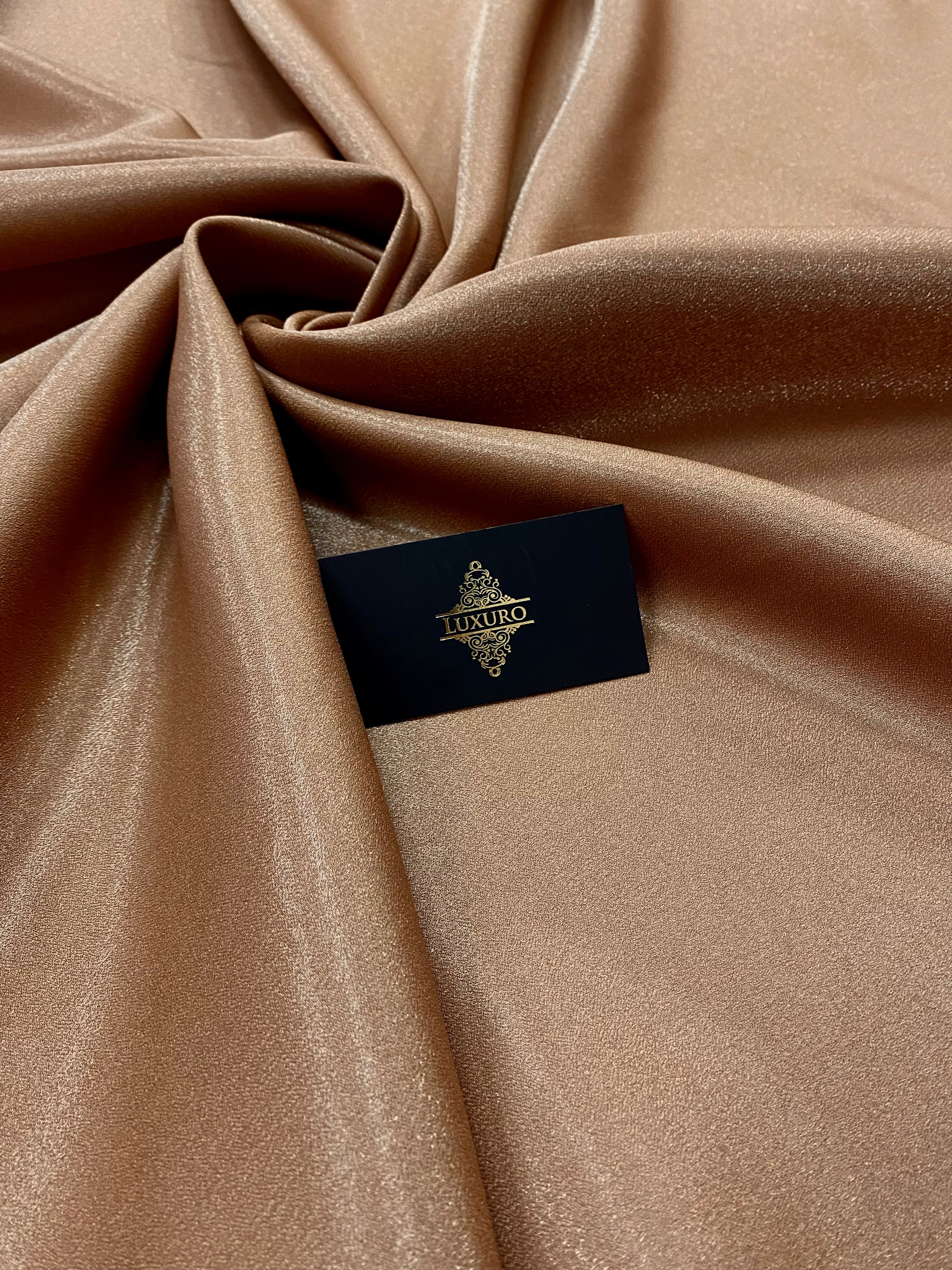 Fixed Taffeta with Bronze Glitter - 3 m Width