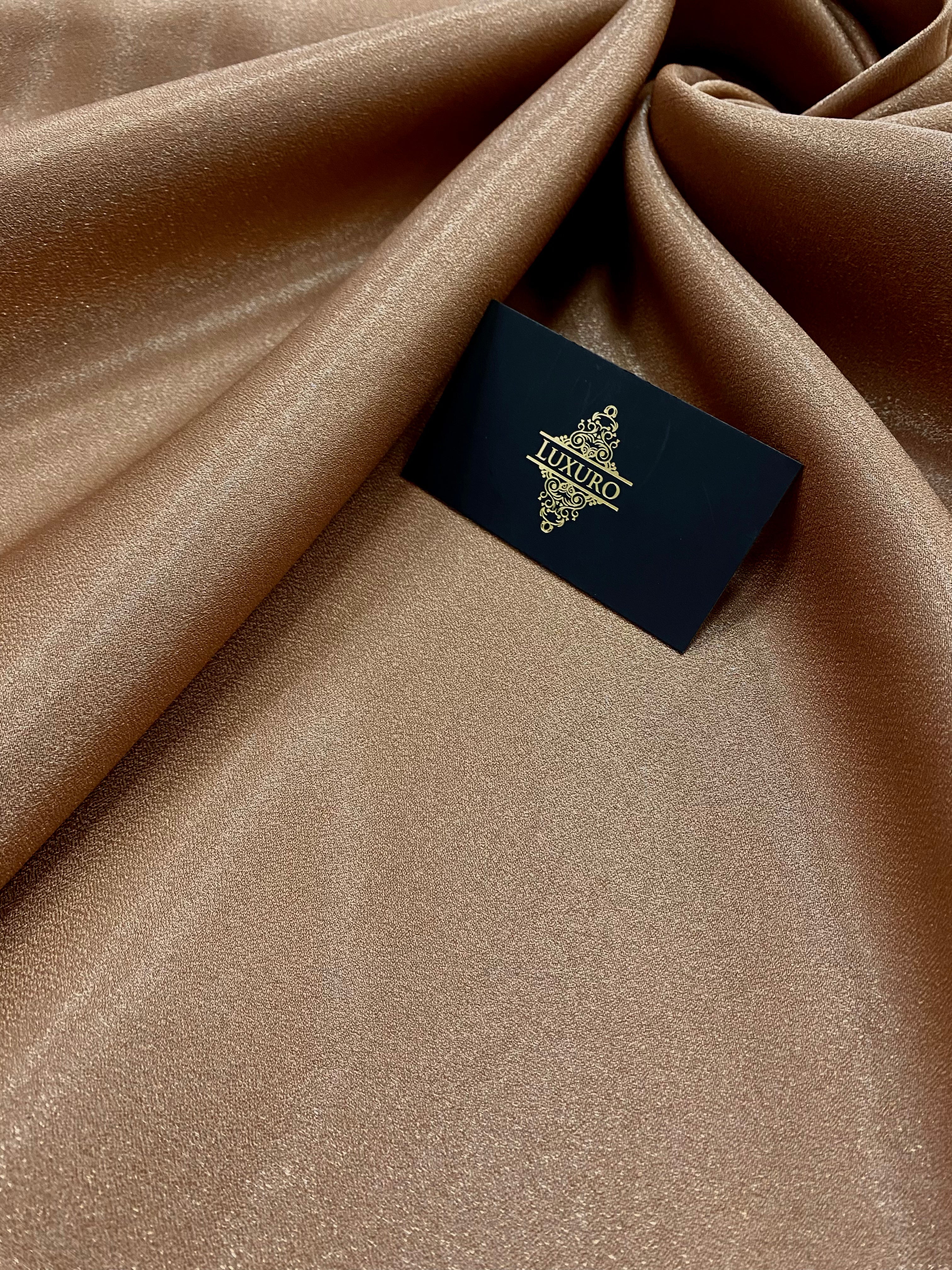 Fixed Taffeta with Bronze Glitter - 3 m Width