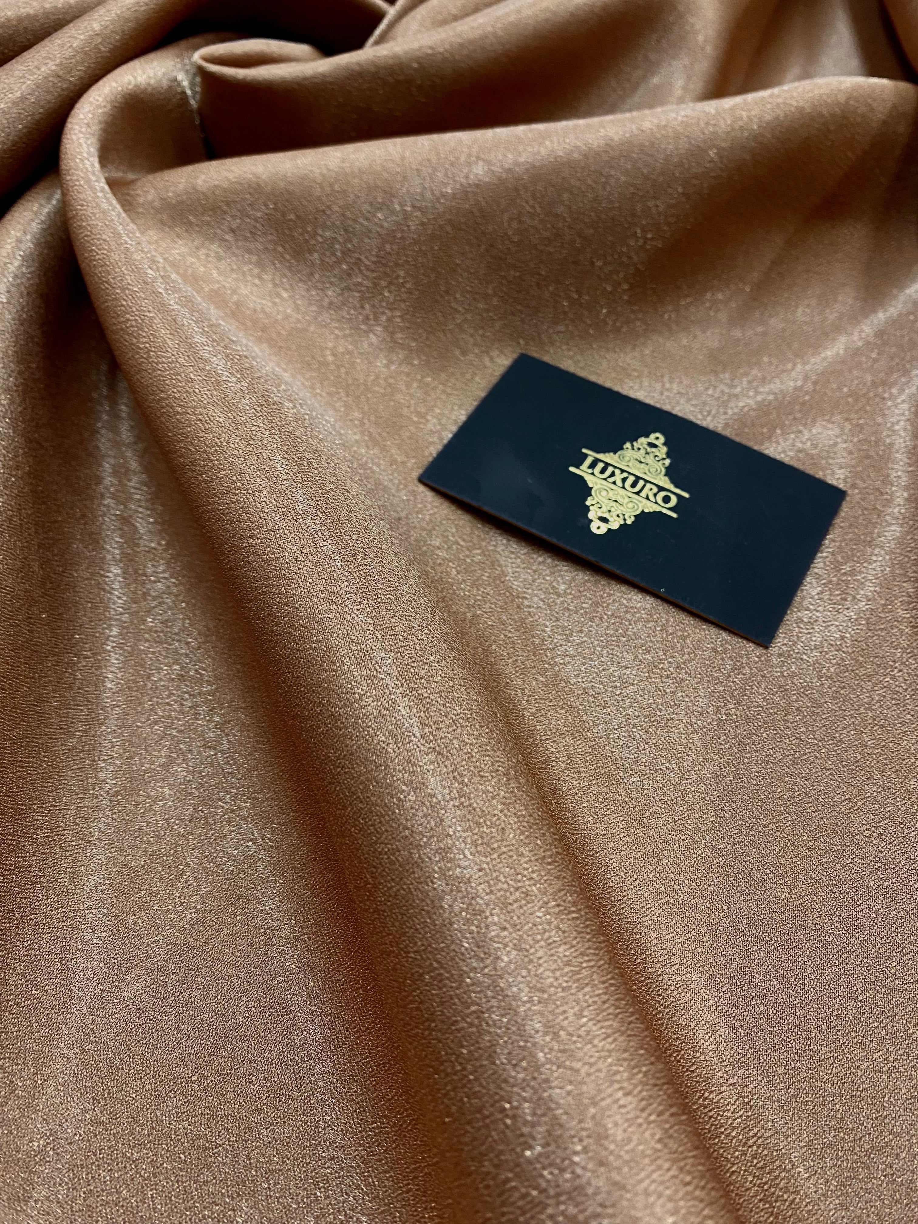 Fixed Taffeta with Bronze Glitter - 3 m Width