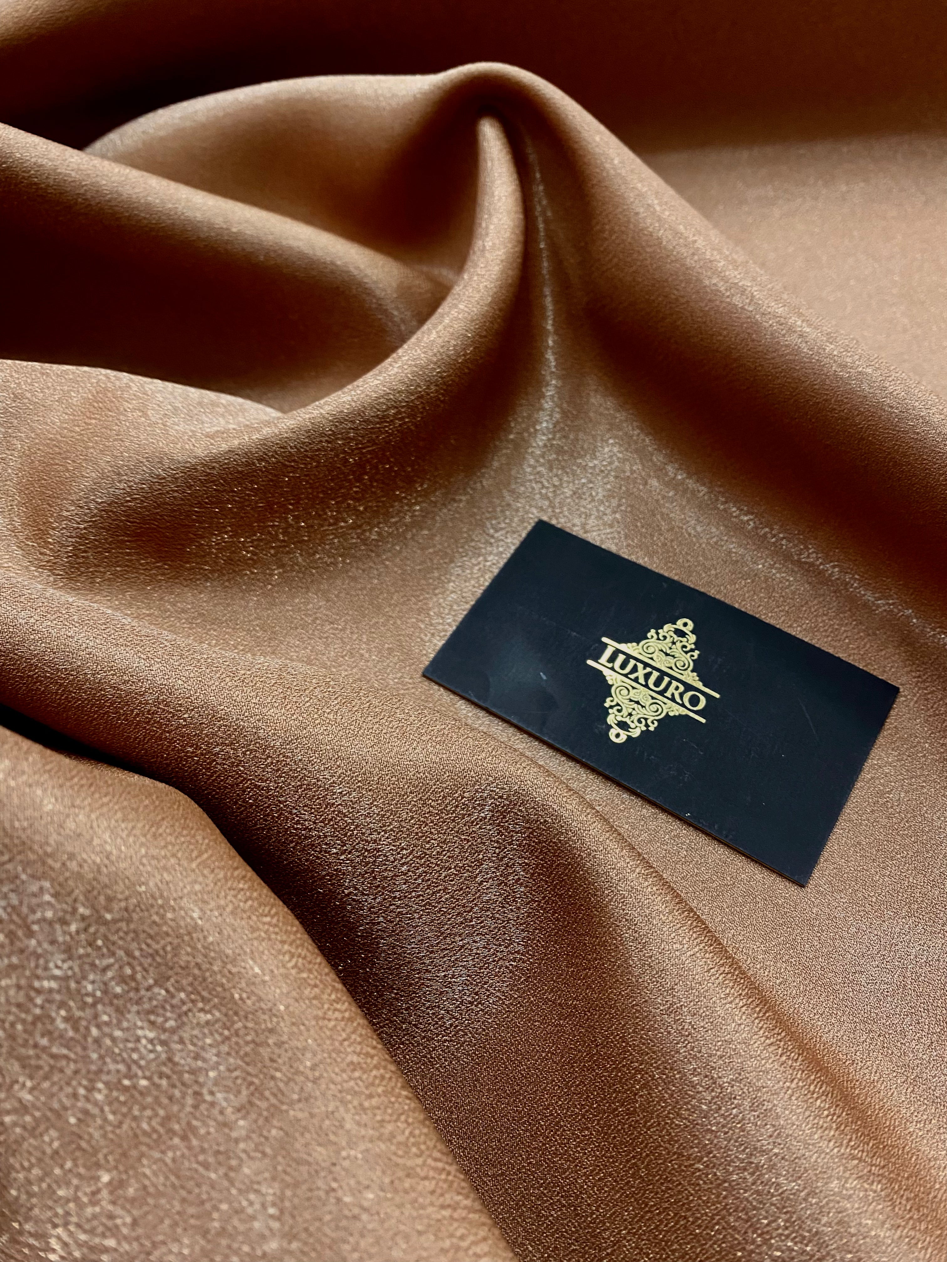 Fixed Taffeta with Bronze Glitter - 3 m Width
