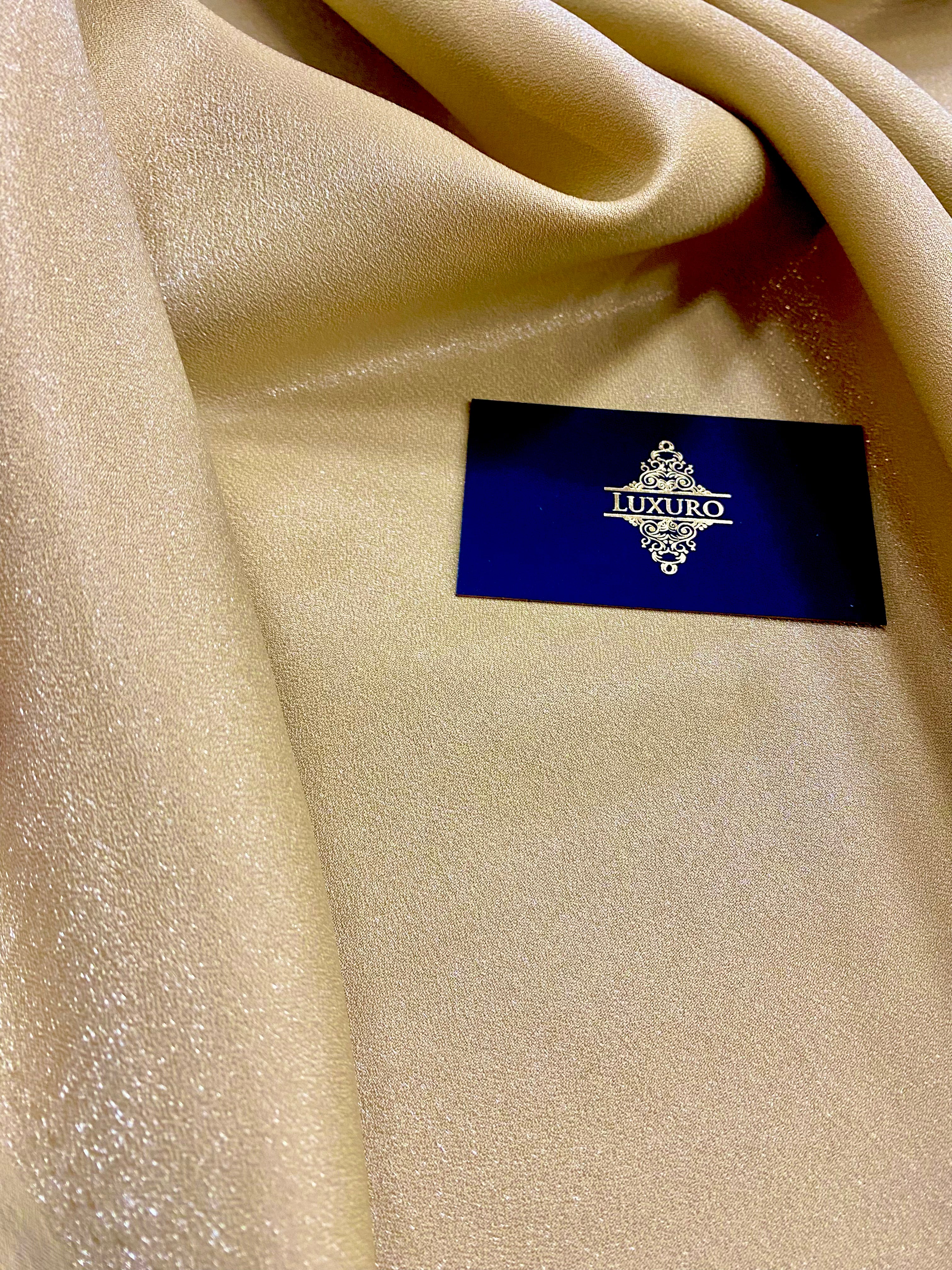 Fixed Taffeta with Gold Glitter - 3 m Width