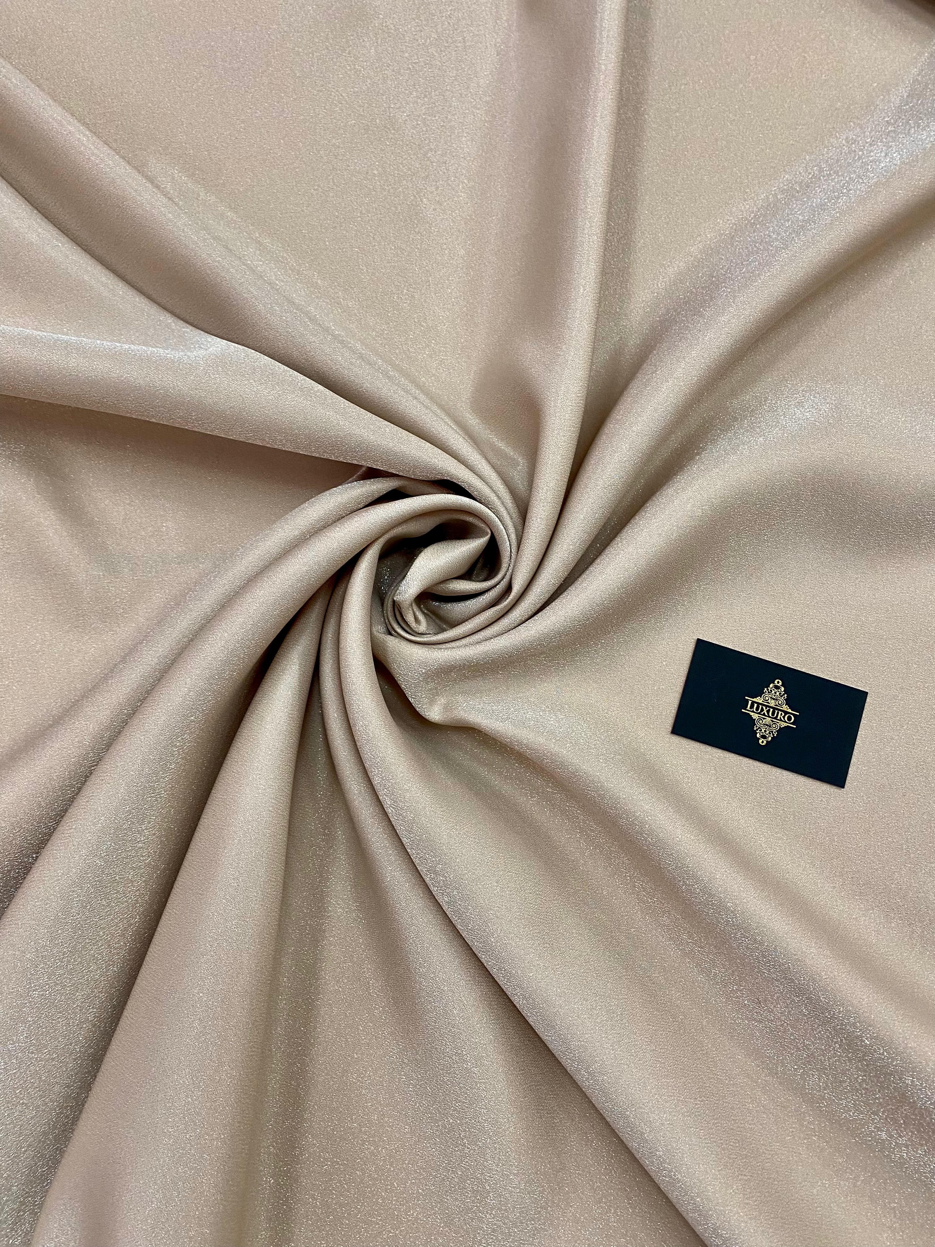 Fixed Taffeta with Glitter Sand Beige - 3 m Width