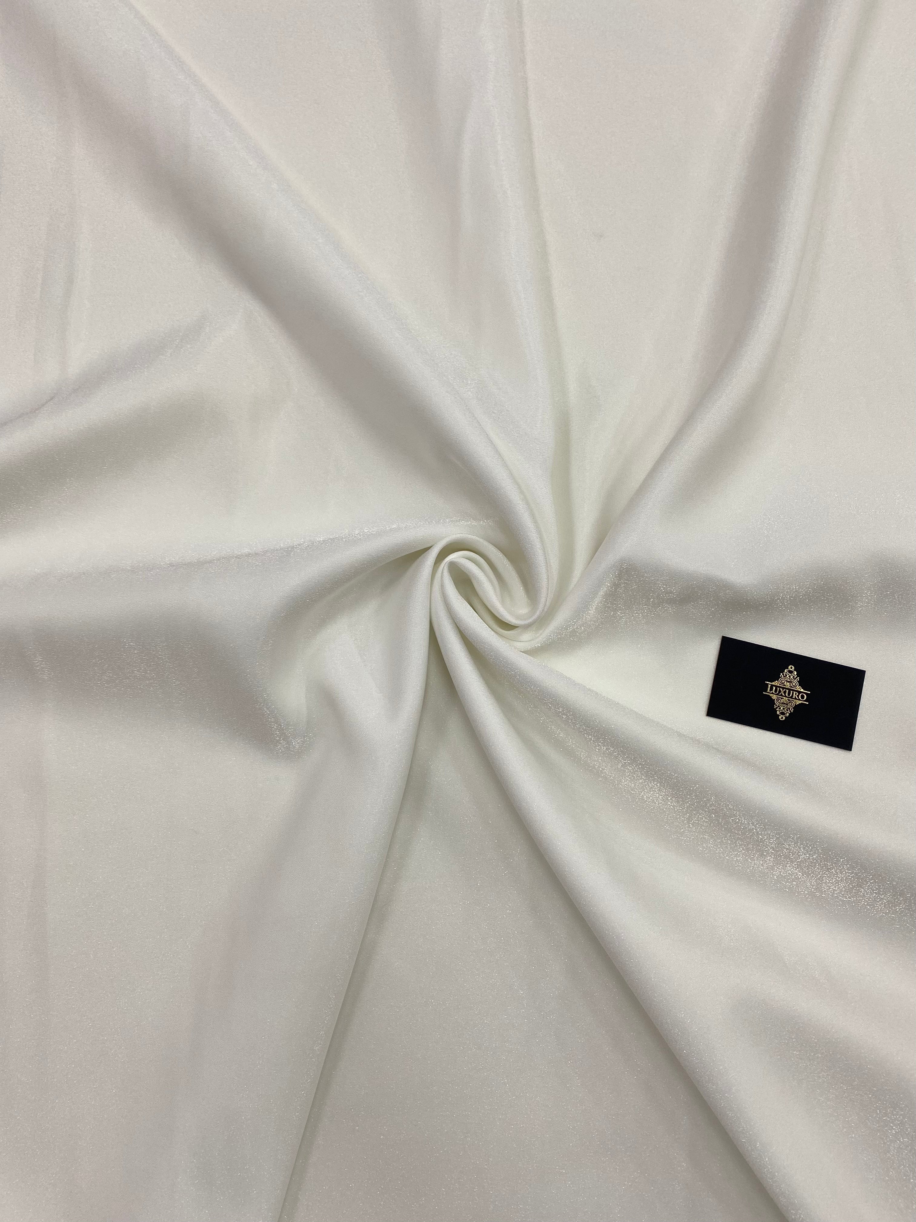 Ivory Glitter Fixed Taffeta - 3 m Width