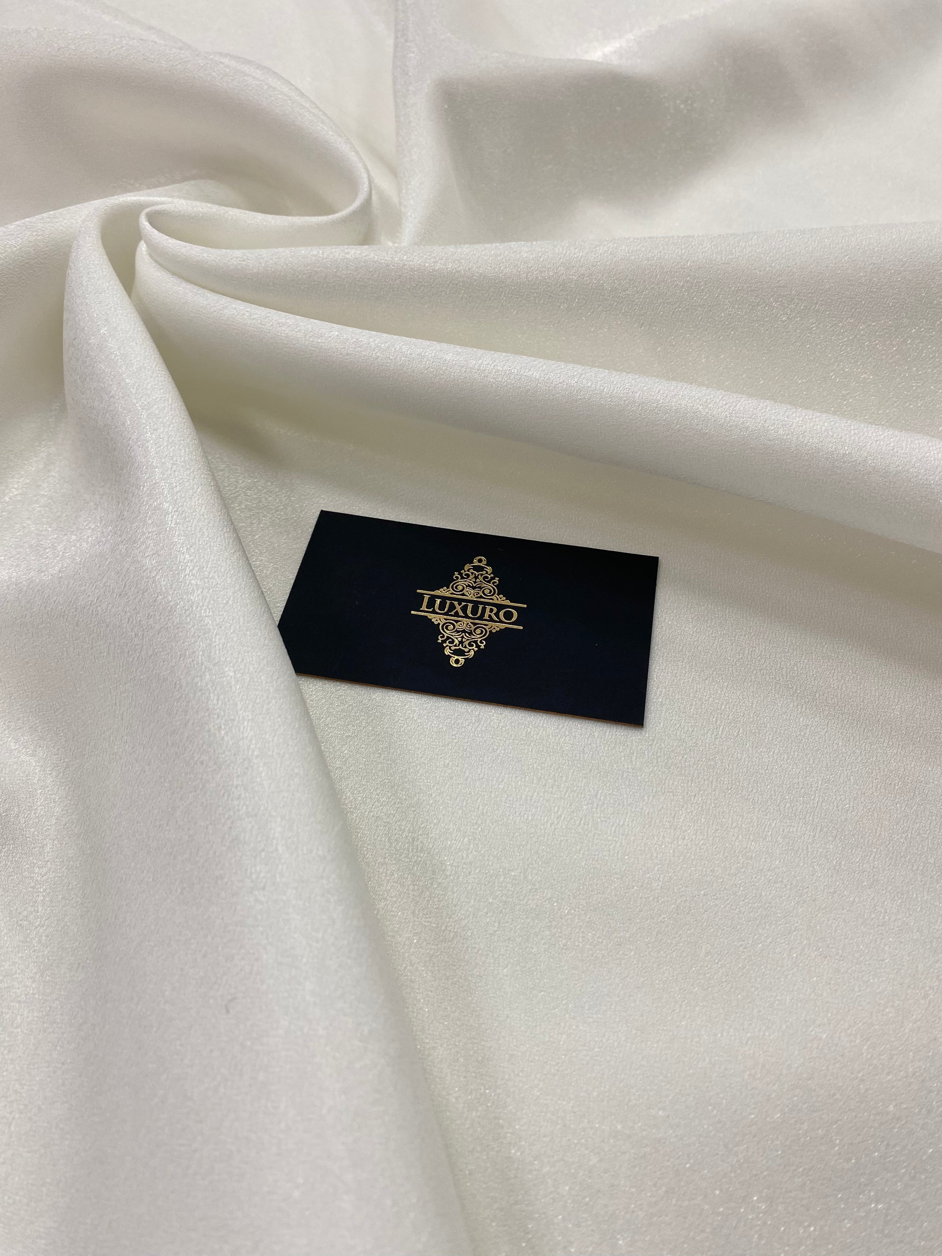 Ivory Glitter Fixed Taffeta - 3 m Width