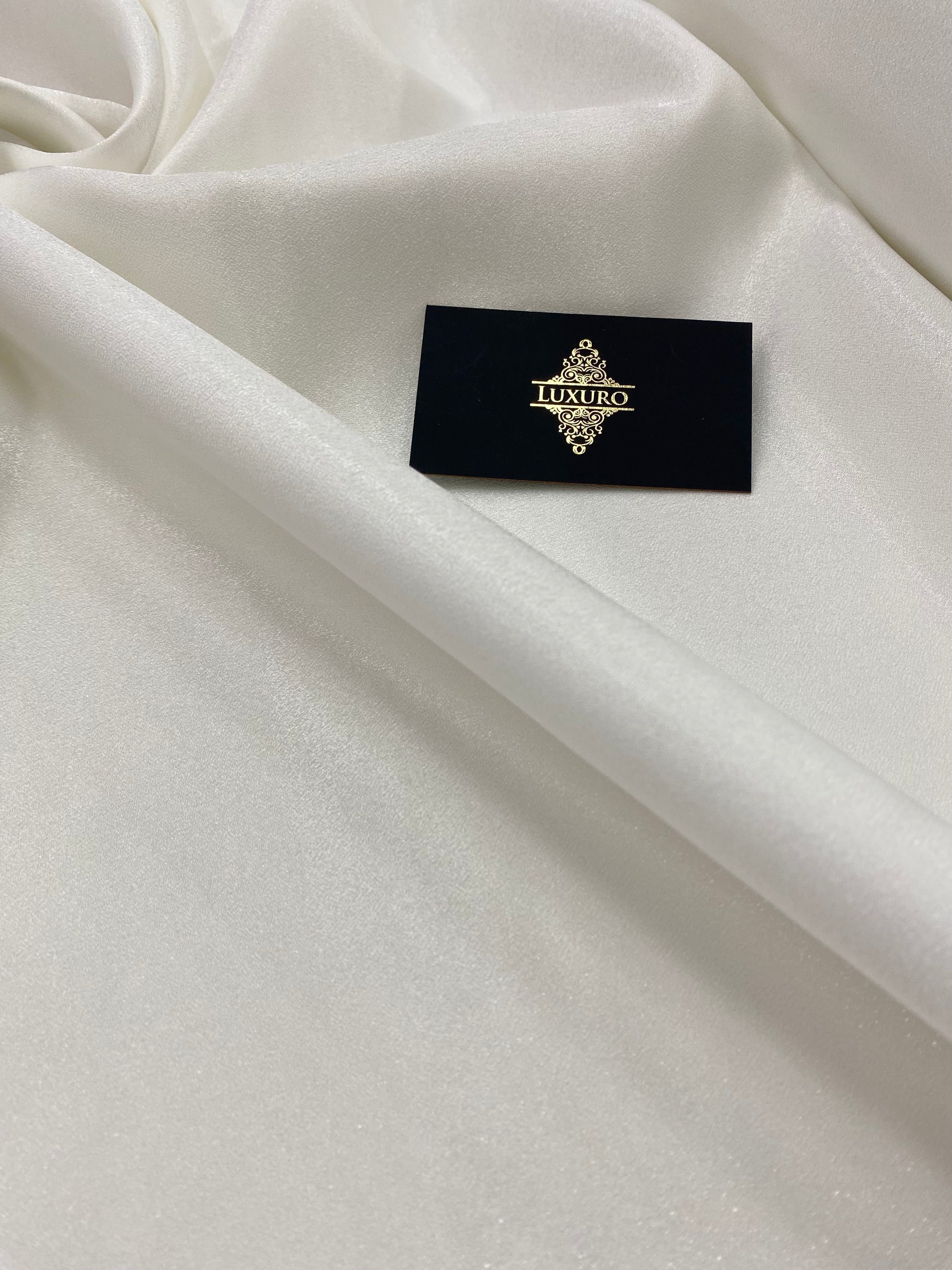 Ivory Glitter Fixed Taffeta - 3 m Width