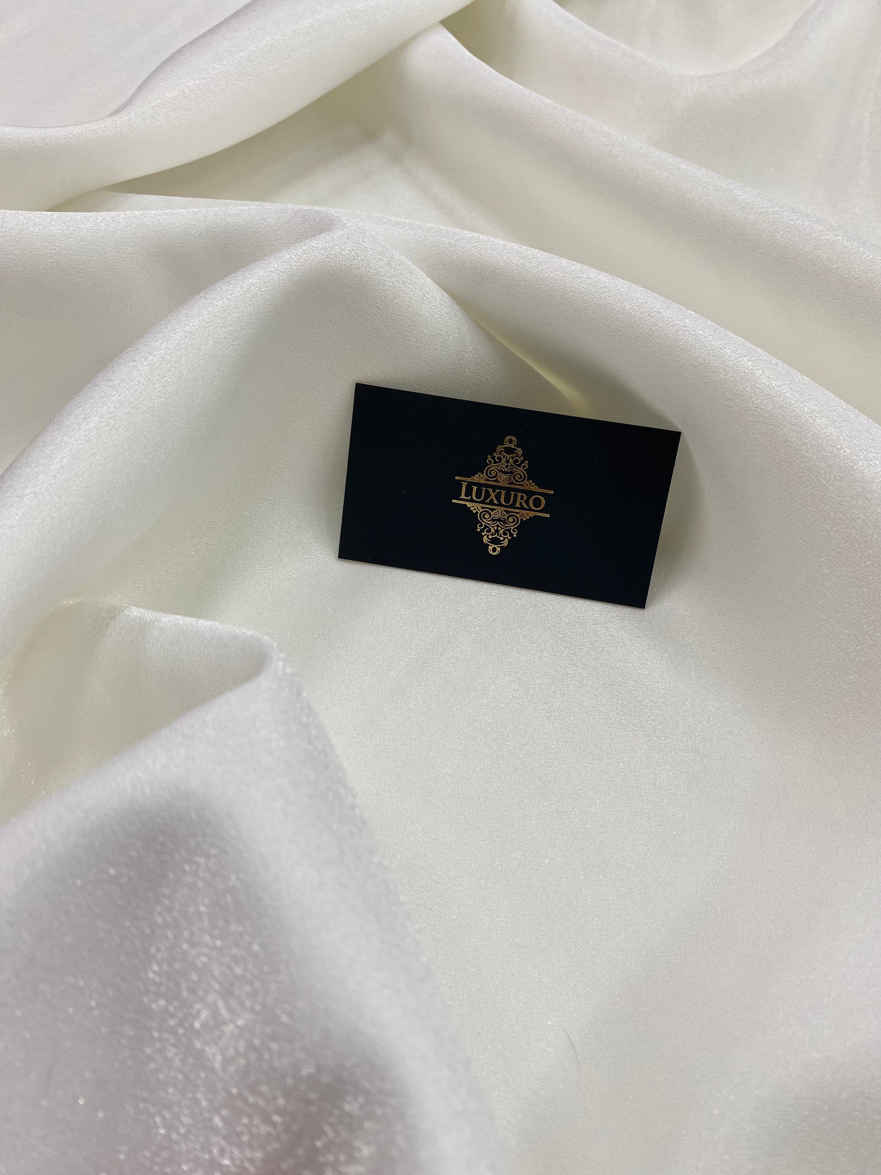 Ivory Glitter Fixed Taffeta - 3 m Width