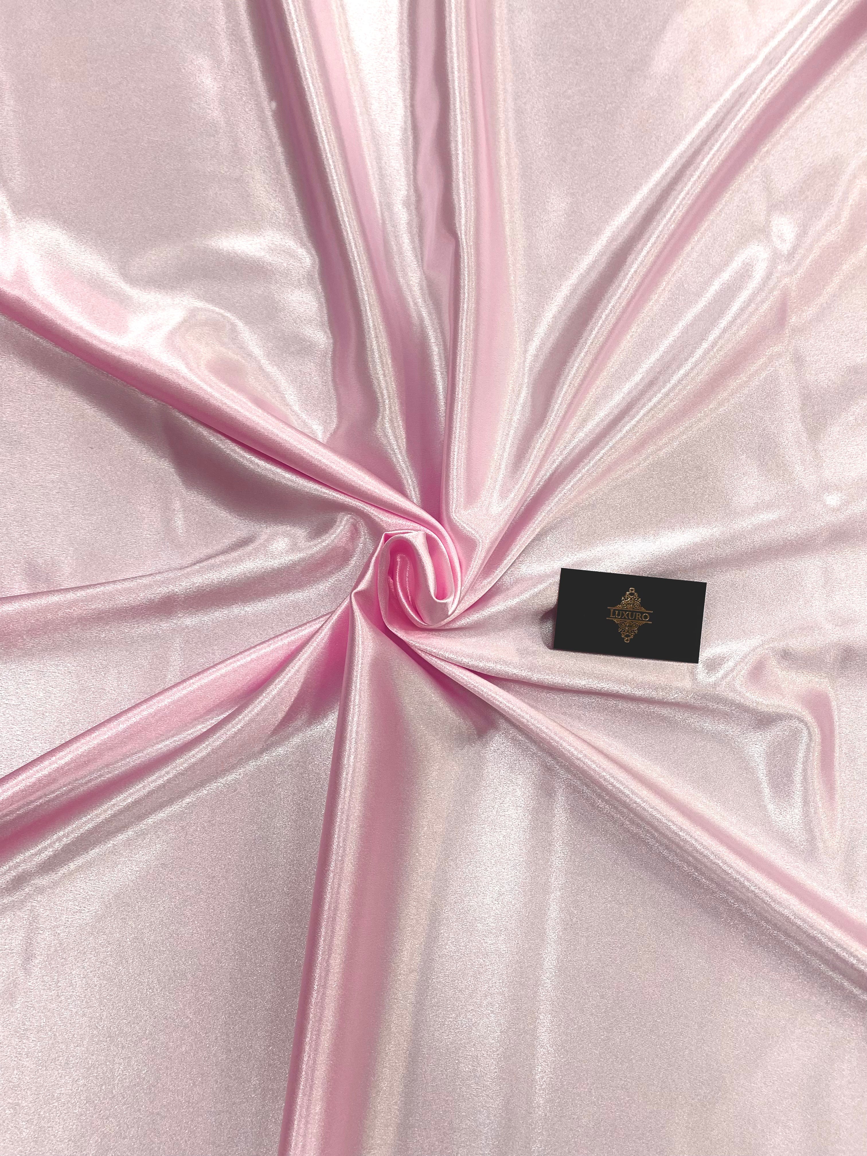 Light Pink Shiny Elastic Taffeta