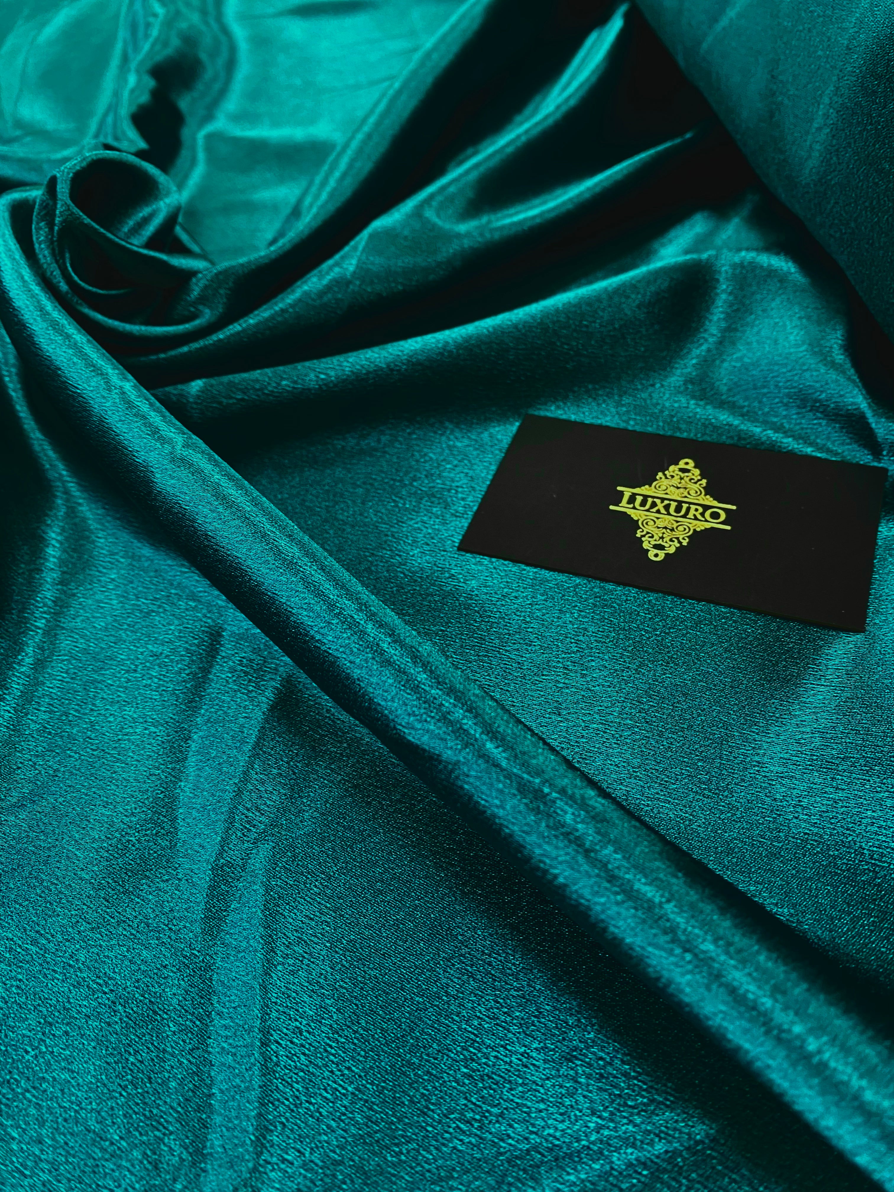Tafta Elastica Metalizata Verde Marin Inchis