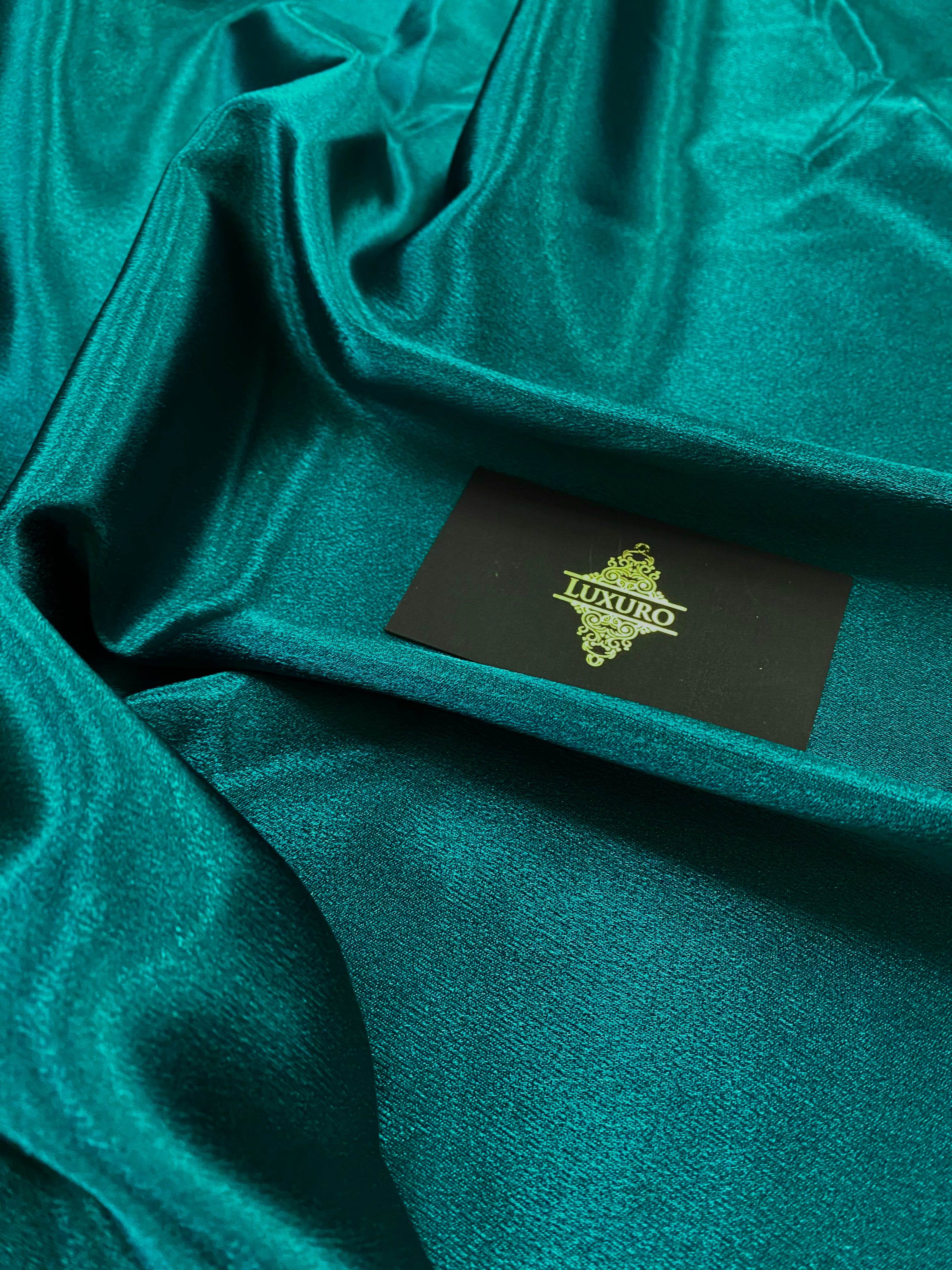 Tafta Elastica Metalizata Verde Marin Inchis