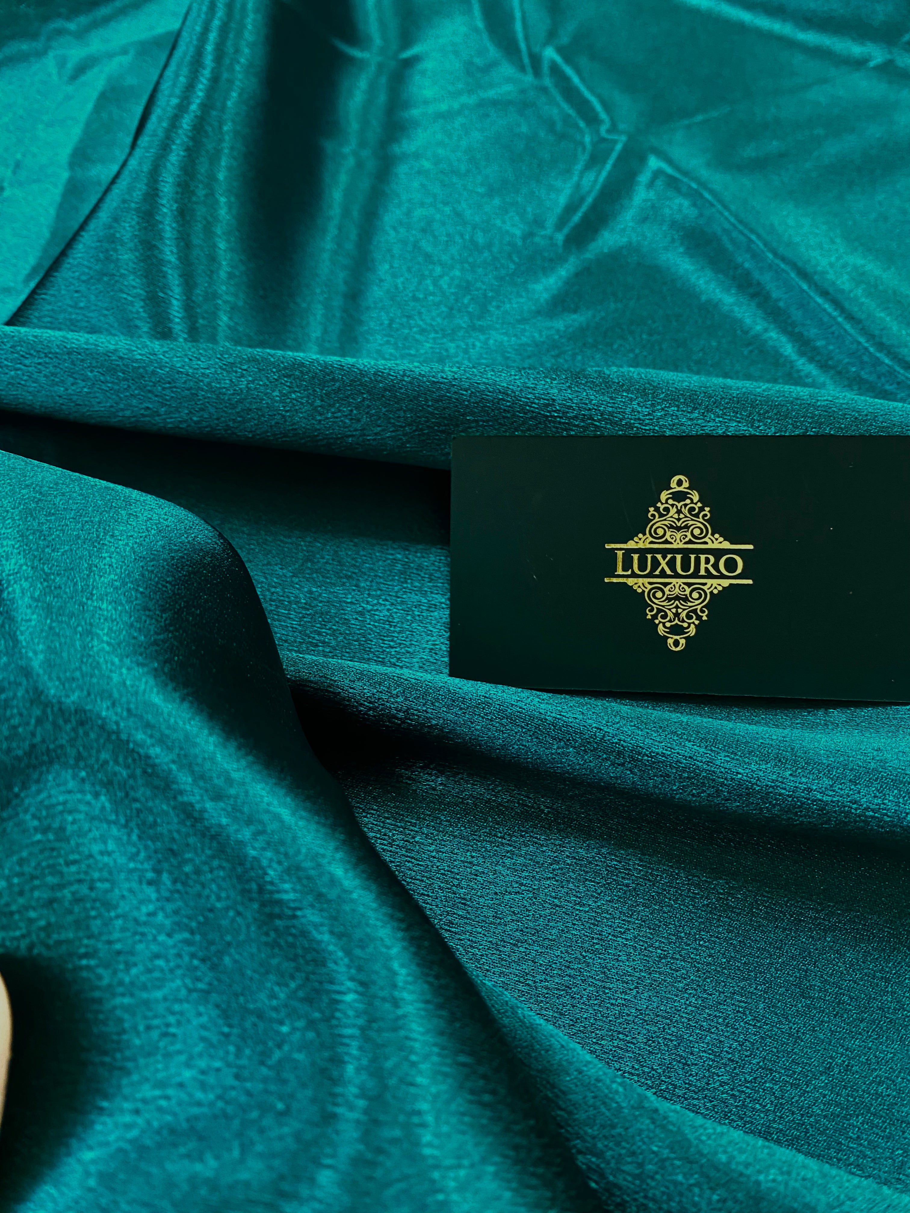 Tafta Elastica Metalizata Verde Marin Inchis