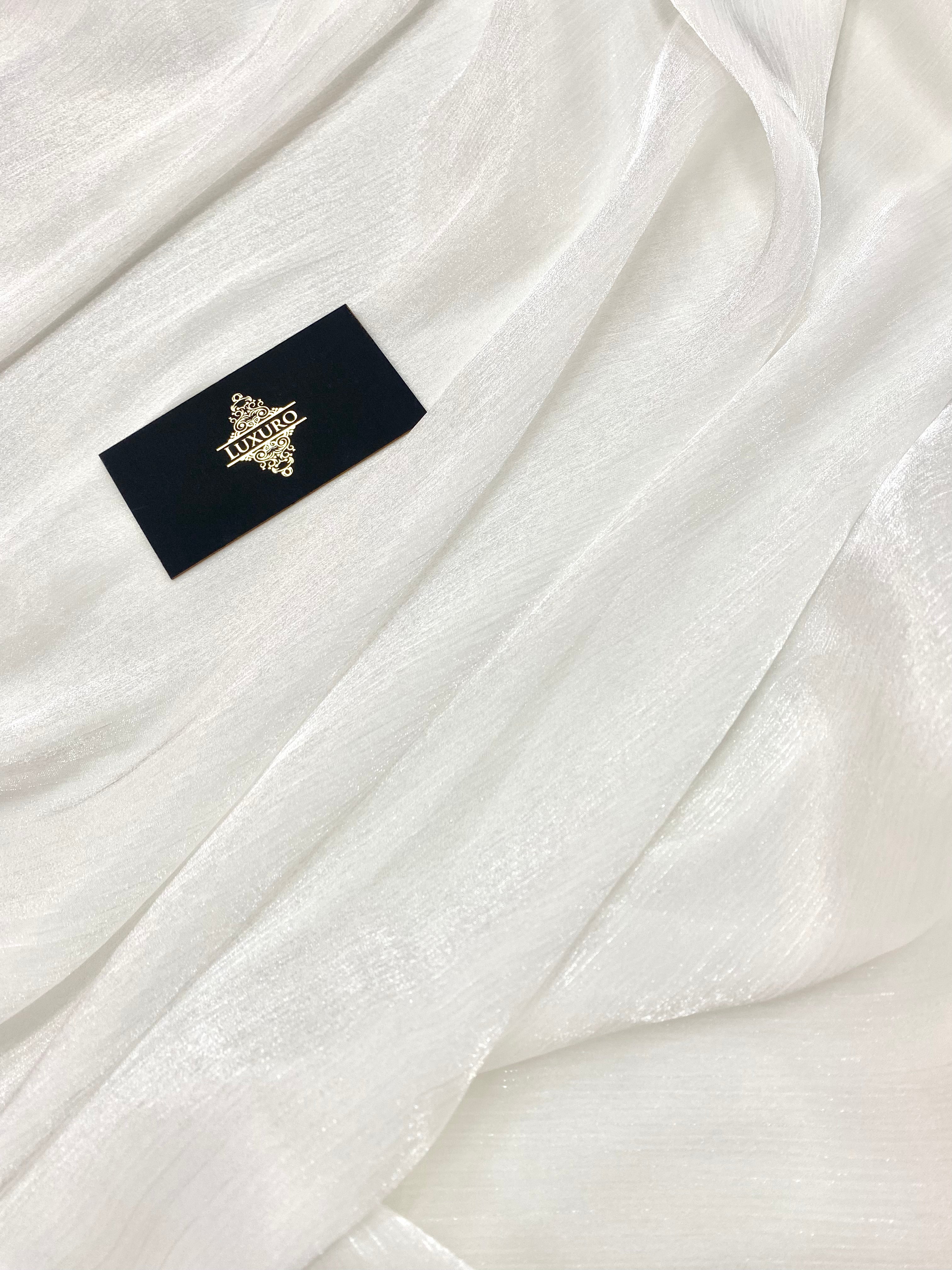 Ivory fóliázott krepp voál