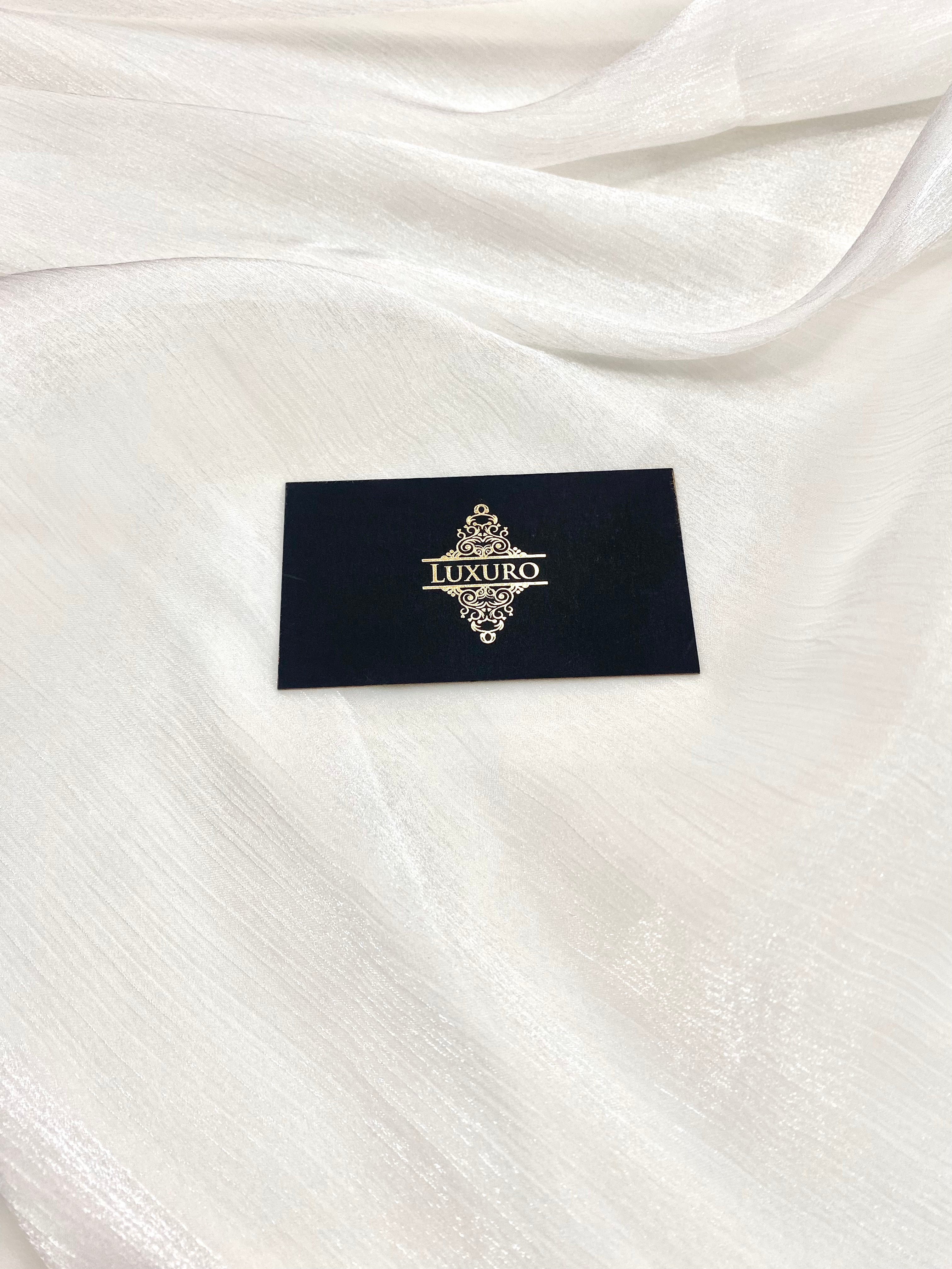 Ivory fóliázott krepp voál