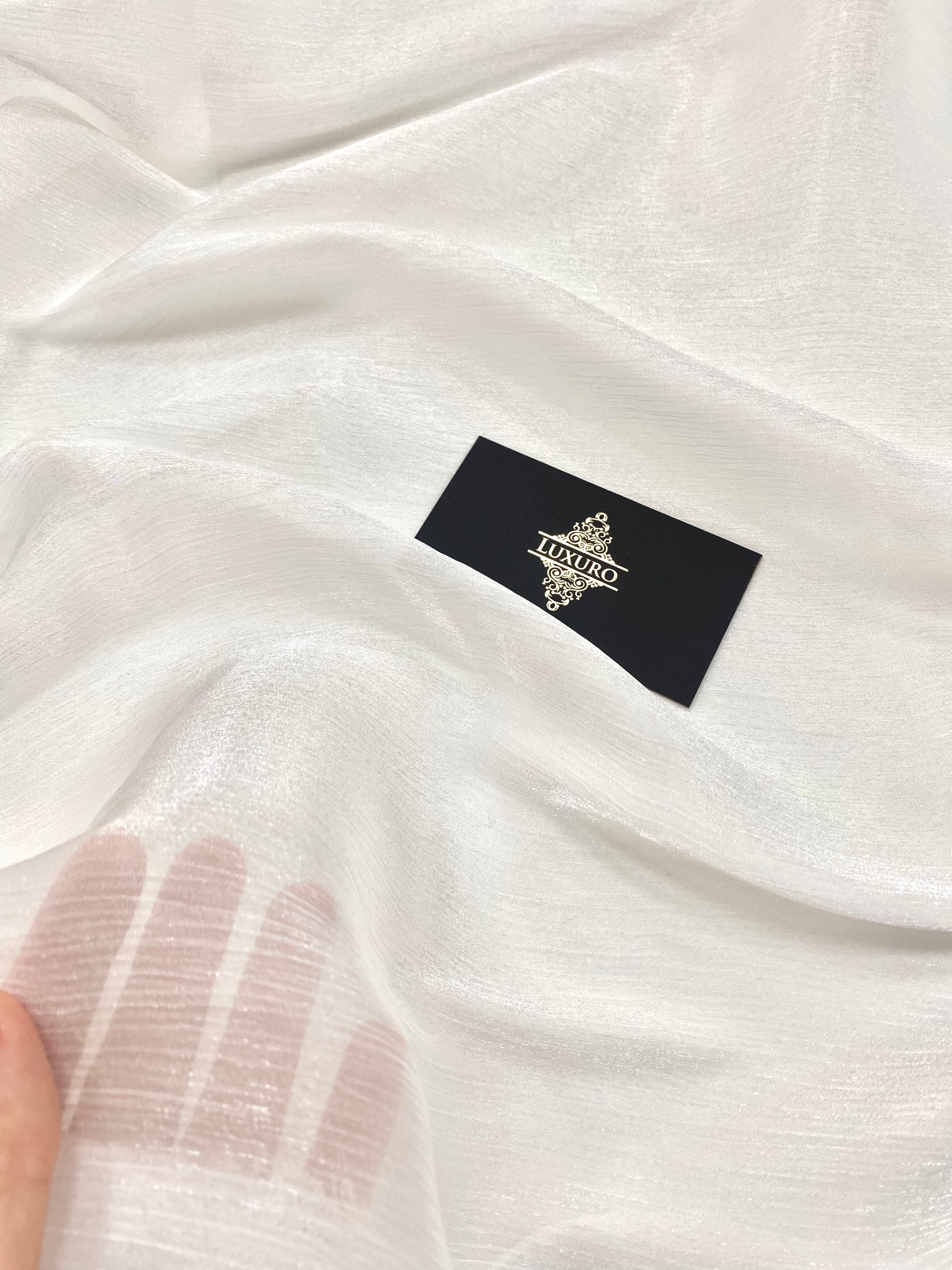Ivory fóliázott krepp voál