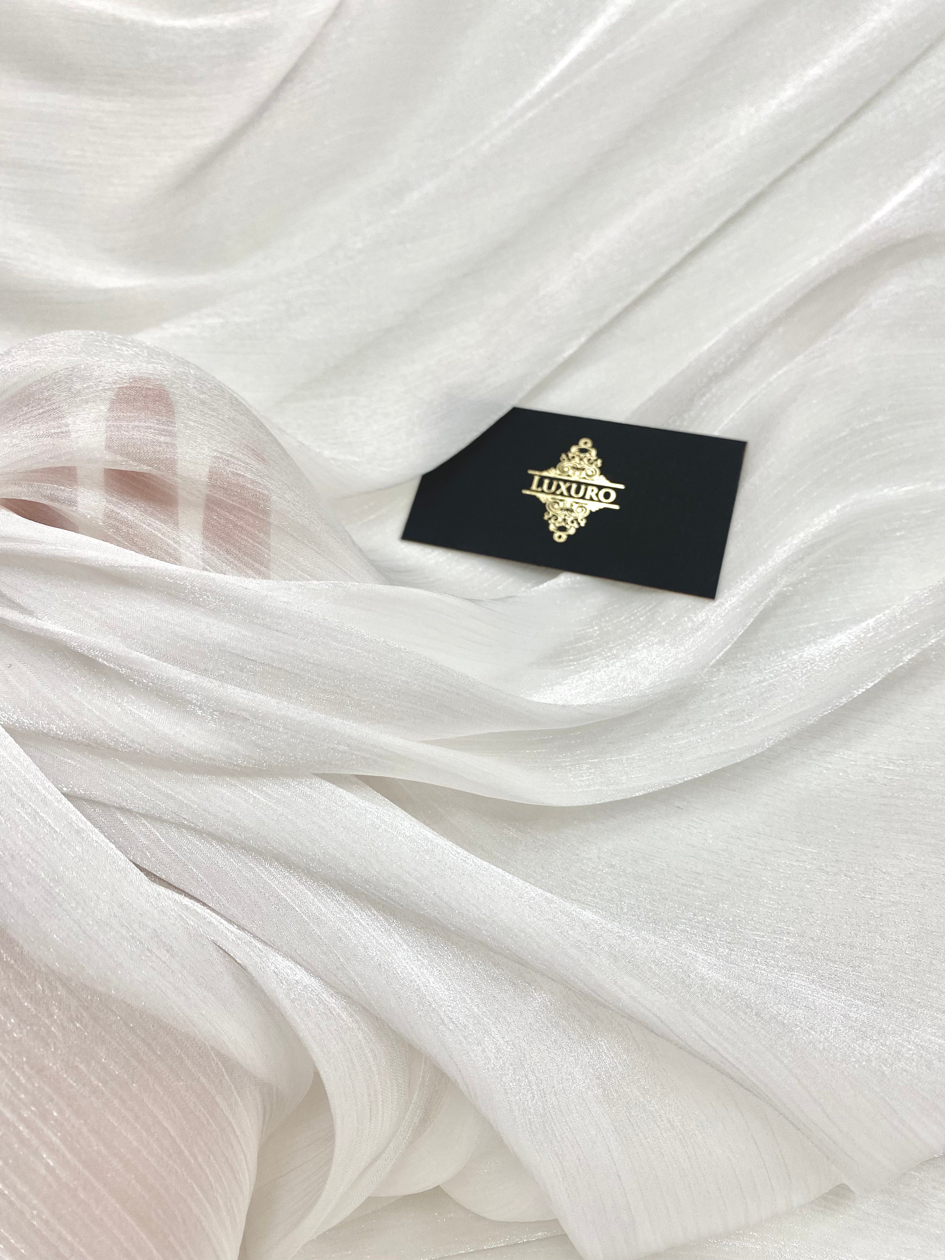 Ivory fóliázott krepp voál