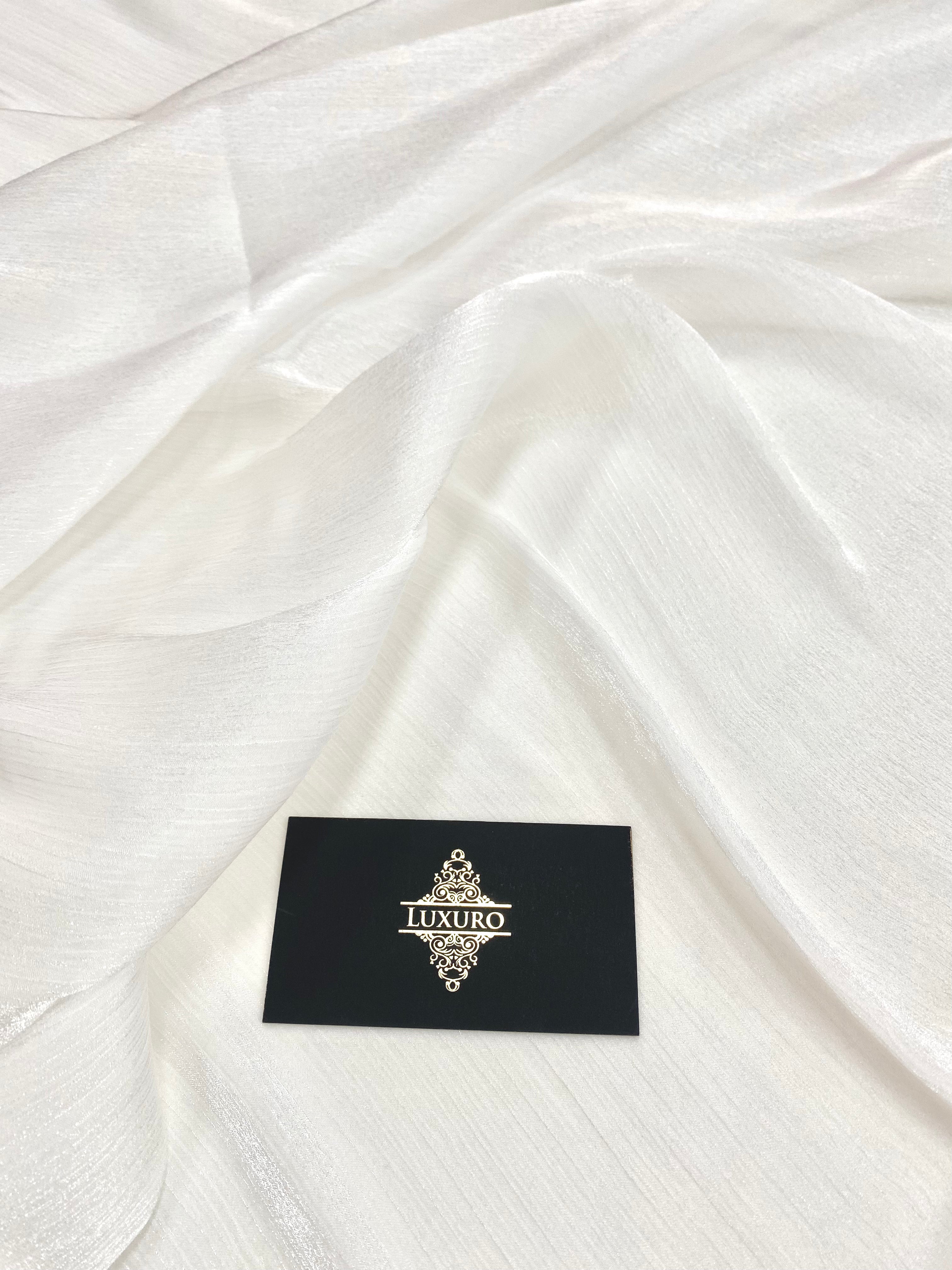 Ivory fóliázott krepp voál