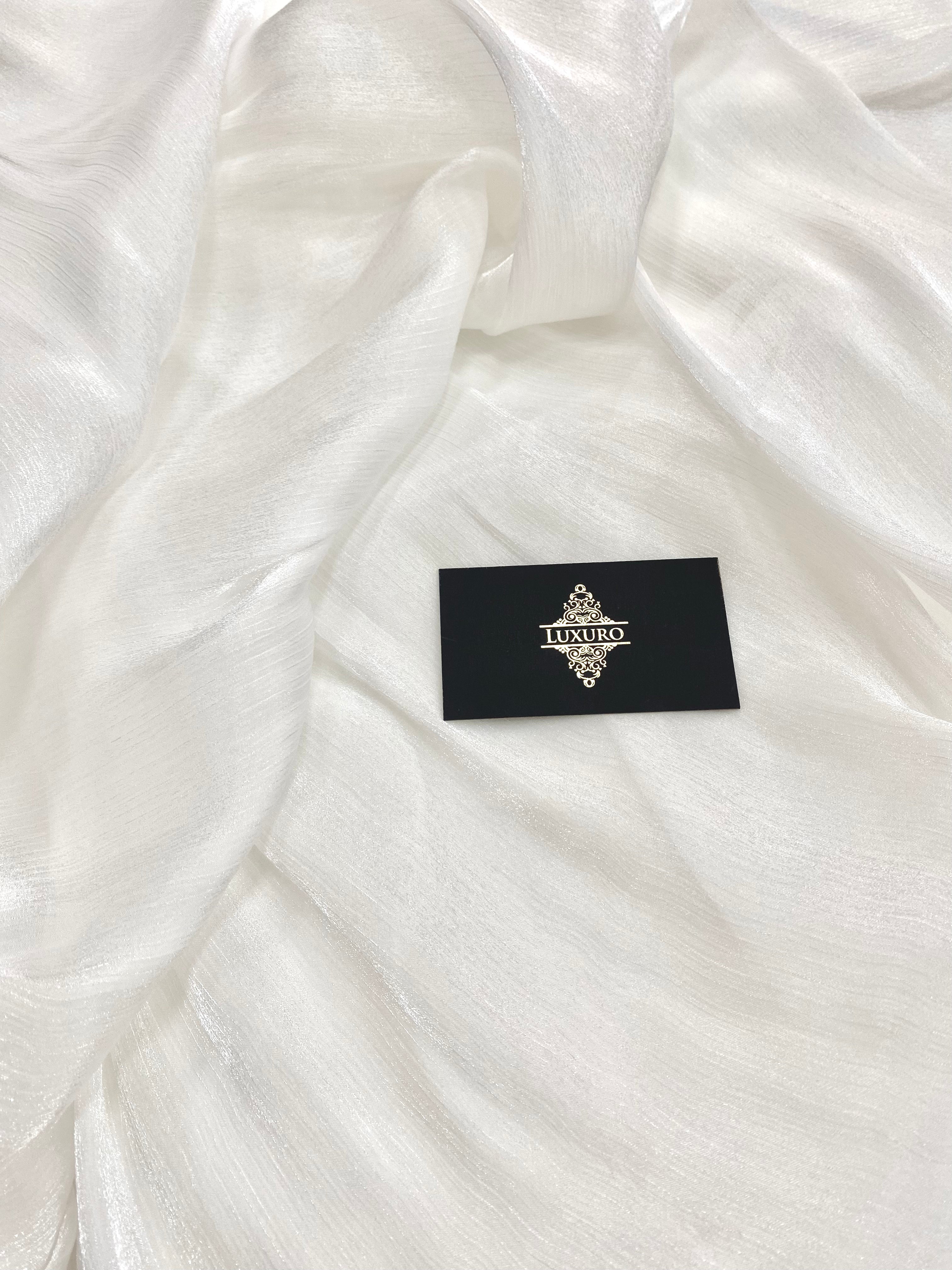 Ivory fóliázott krepp voál