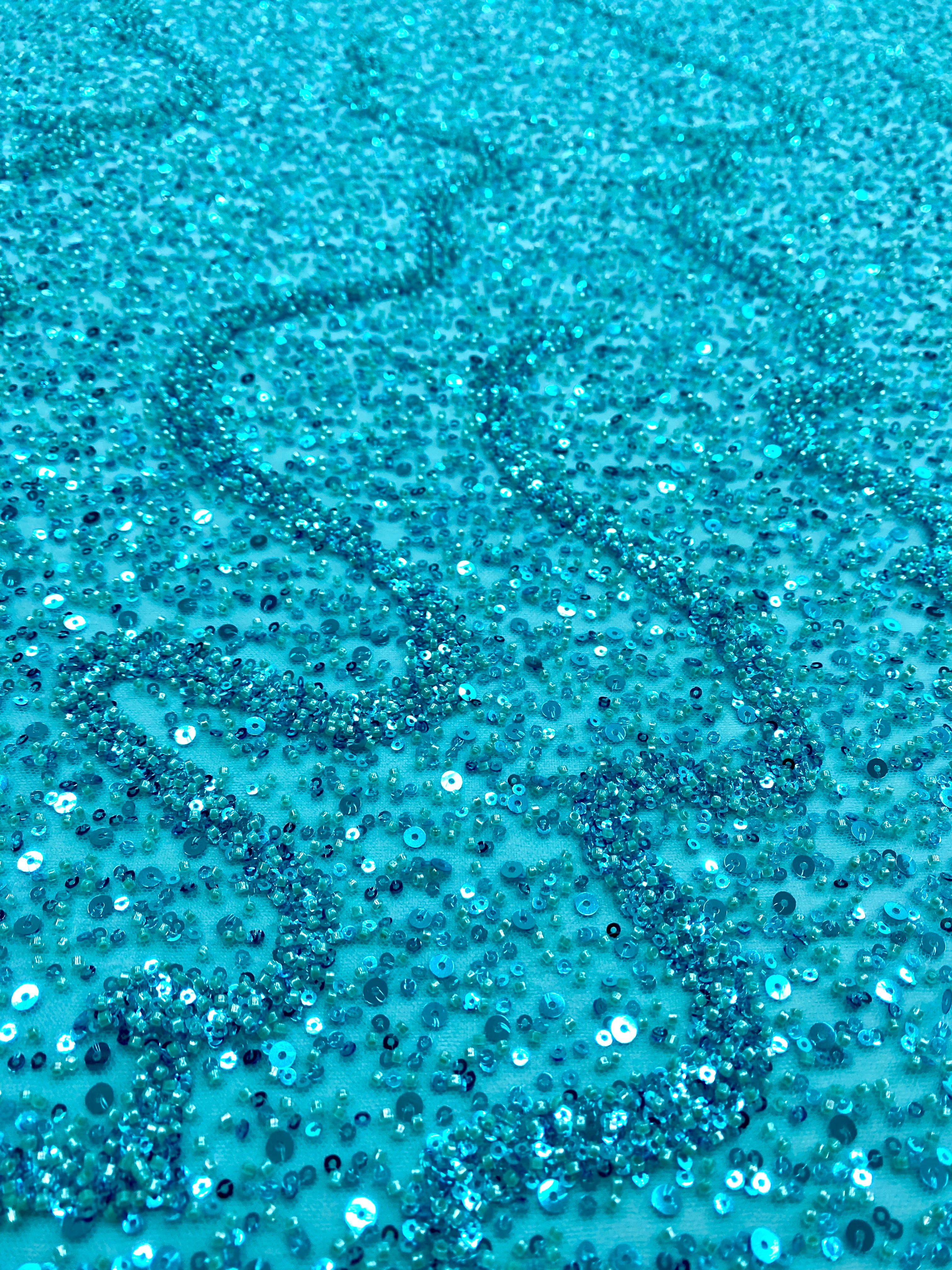 Silver Lace with Linear Pattern, with Pearls and Sequins