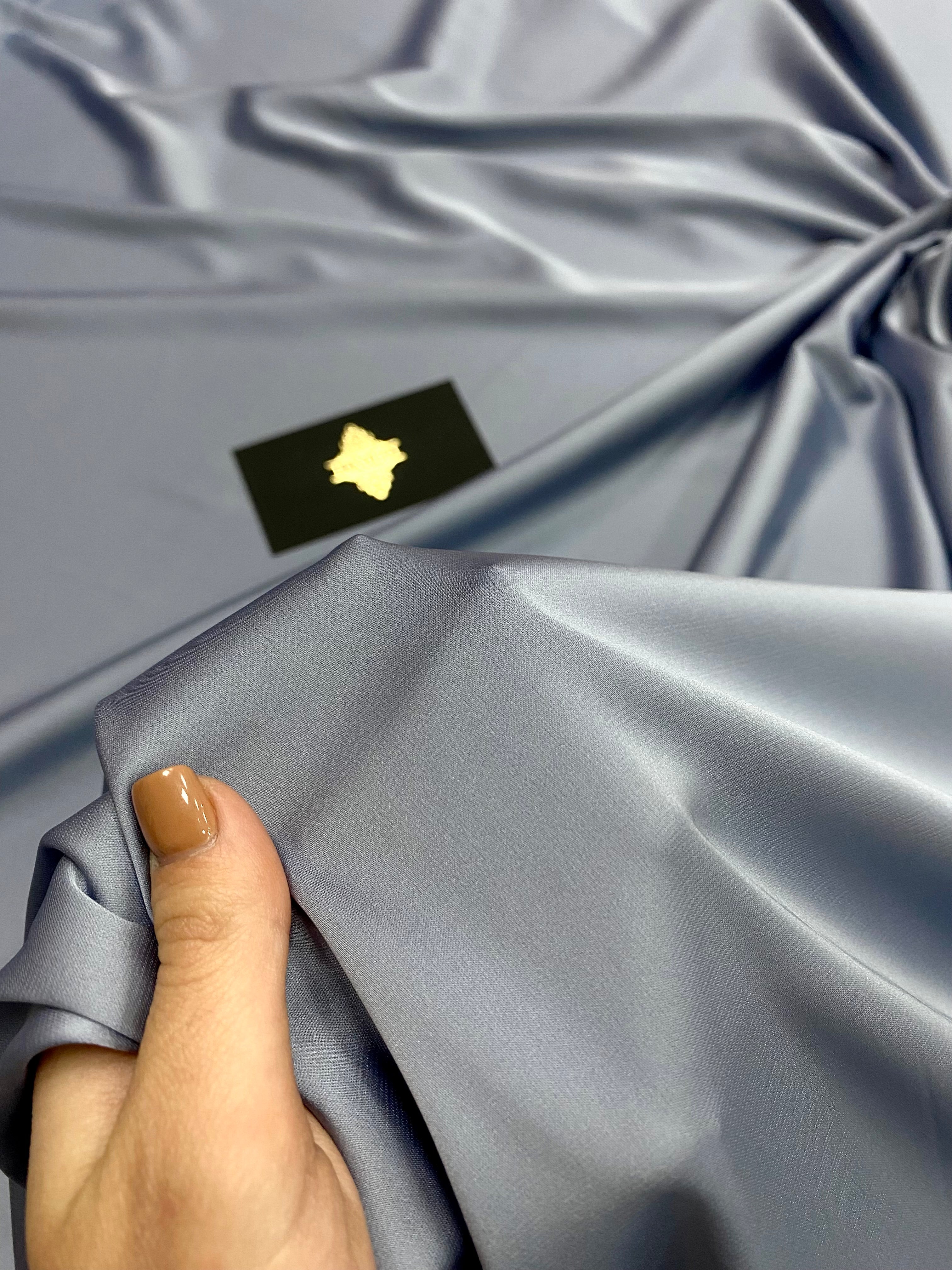 Satin Elastic Matasos Premium Albastru Prafuit