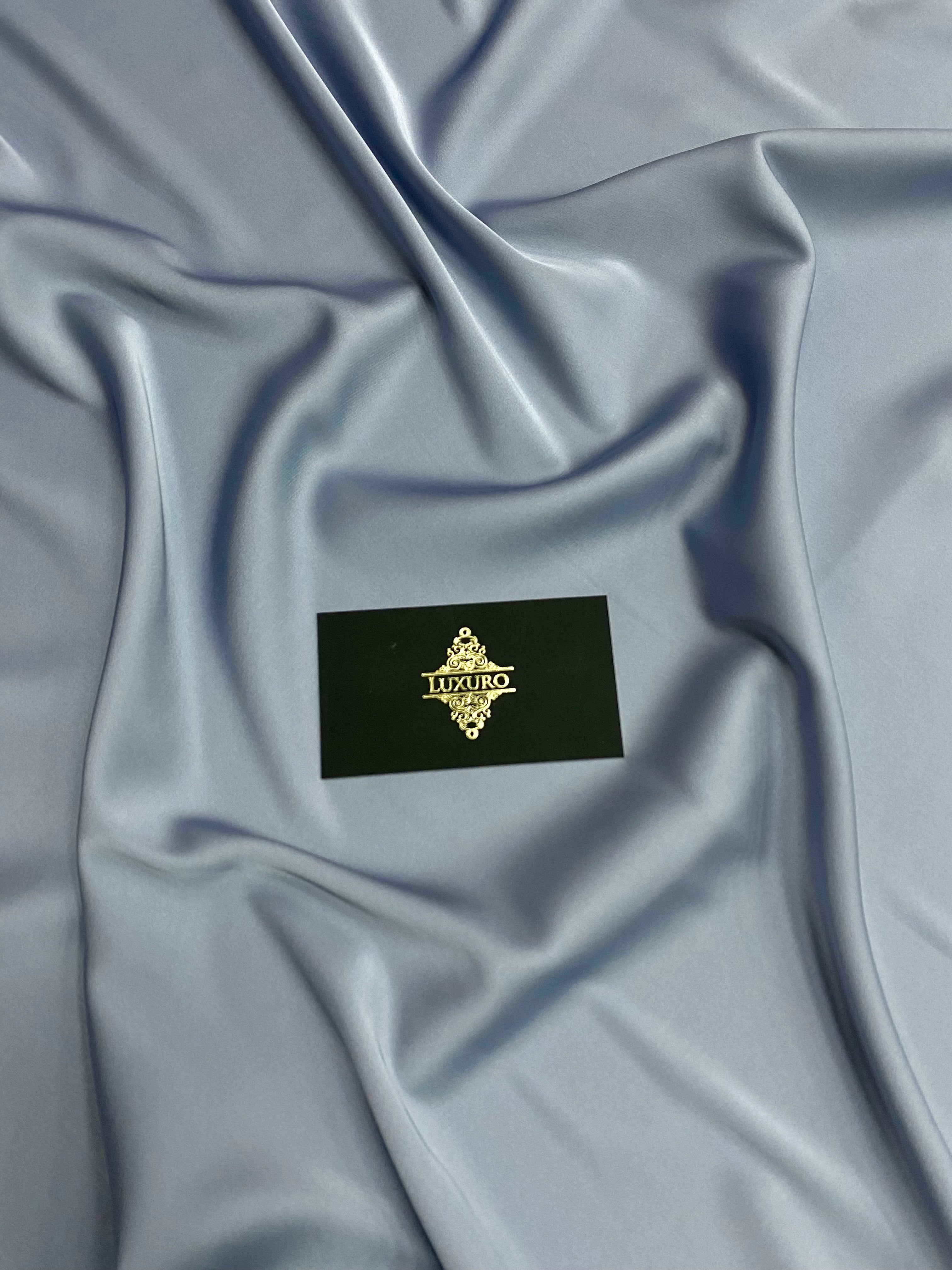 Satin Elastic Matasos Premium Albastru Prafuit