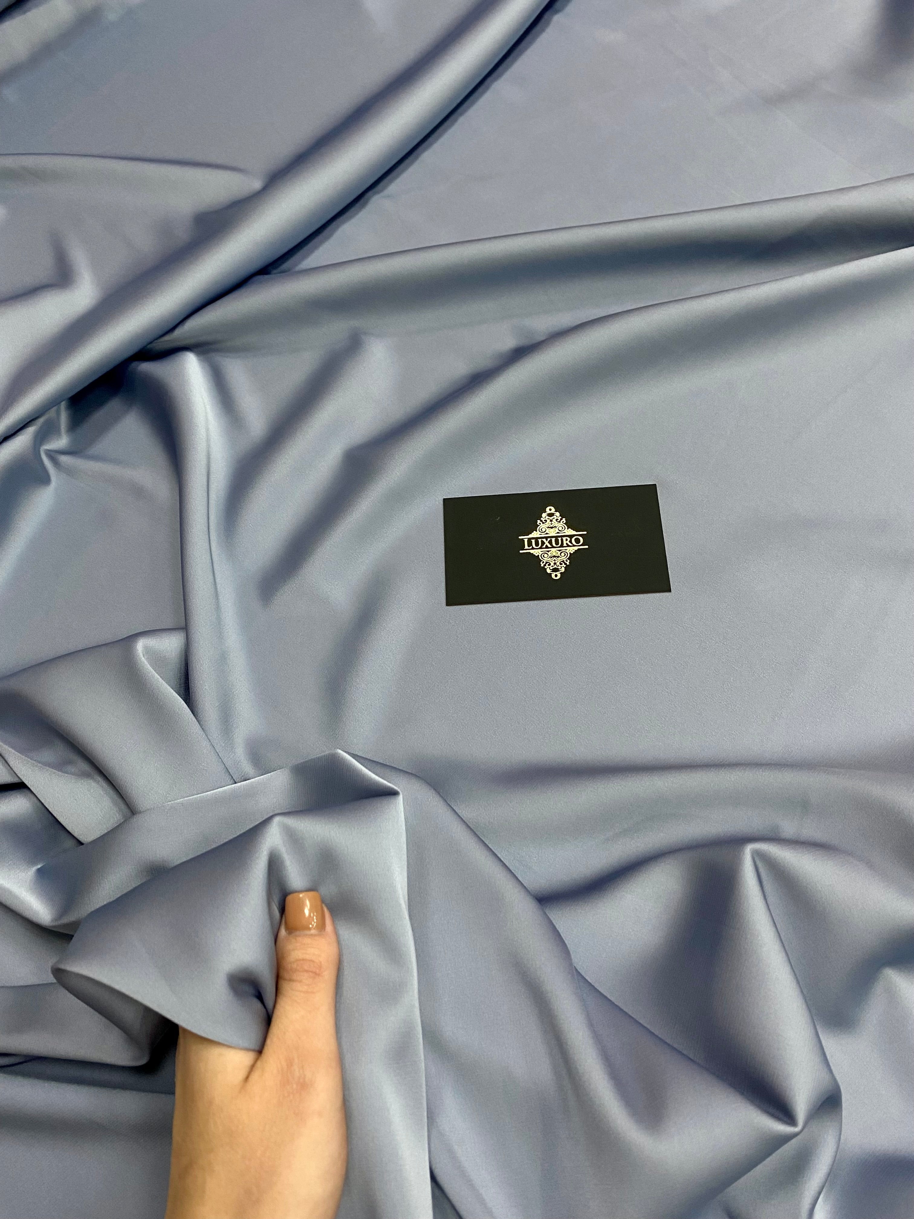 Satin Elastic Matasos Premium Albastru Prafuit
