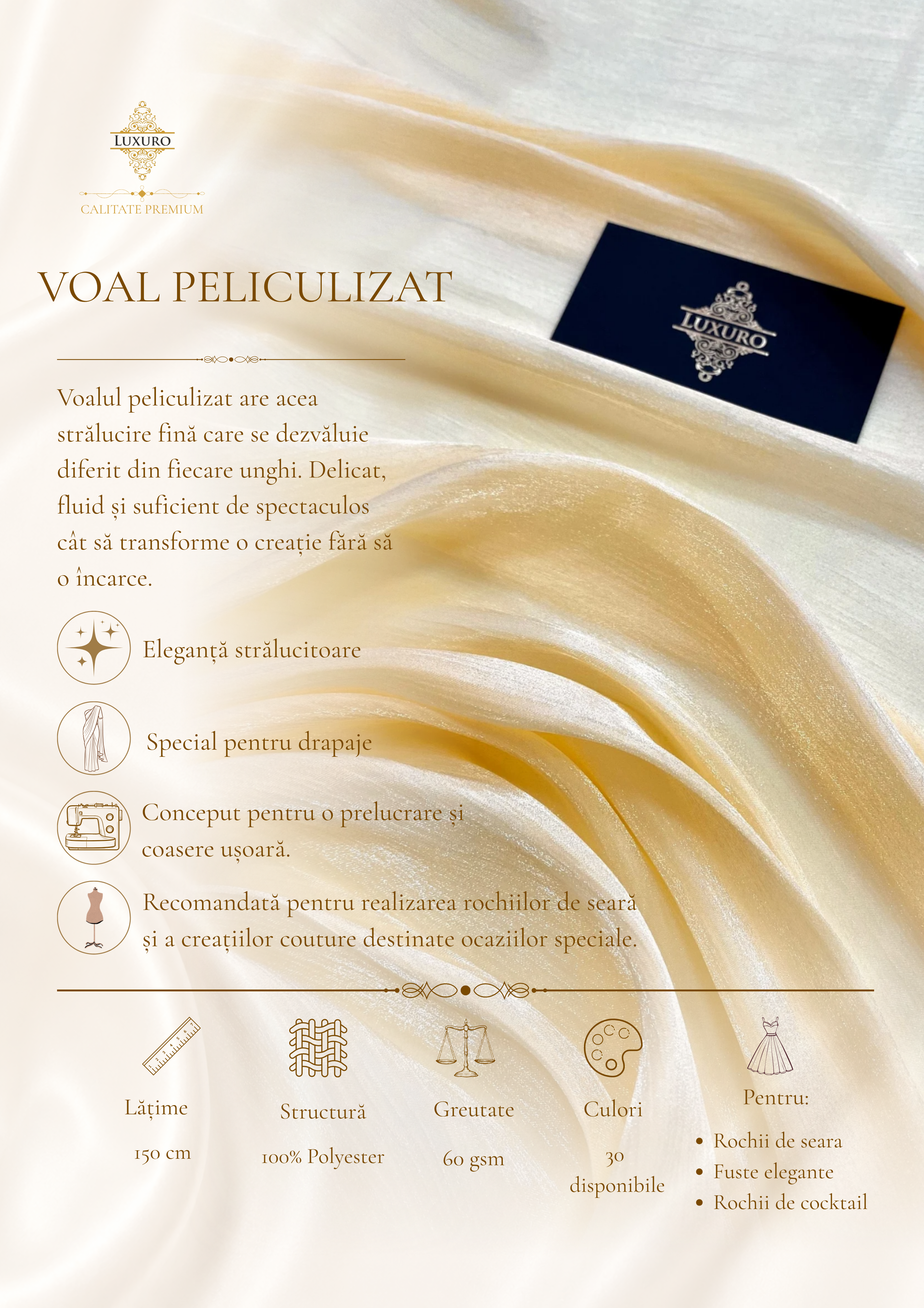 Sárga fóliázott kreppelt voile