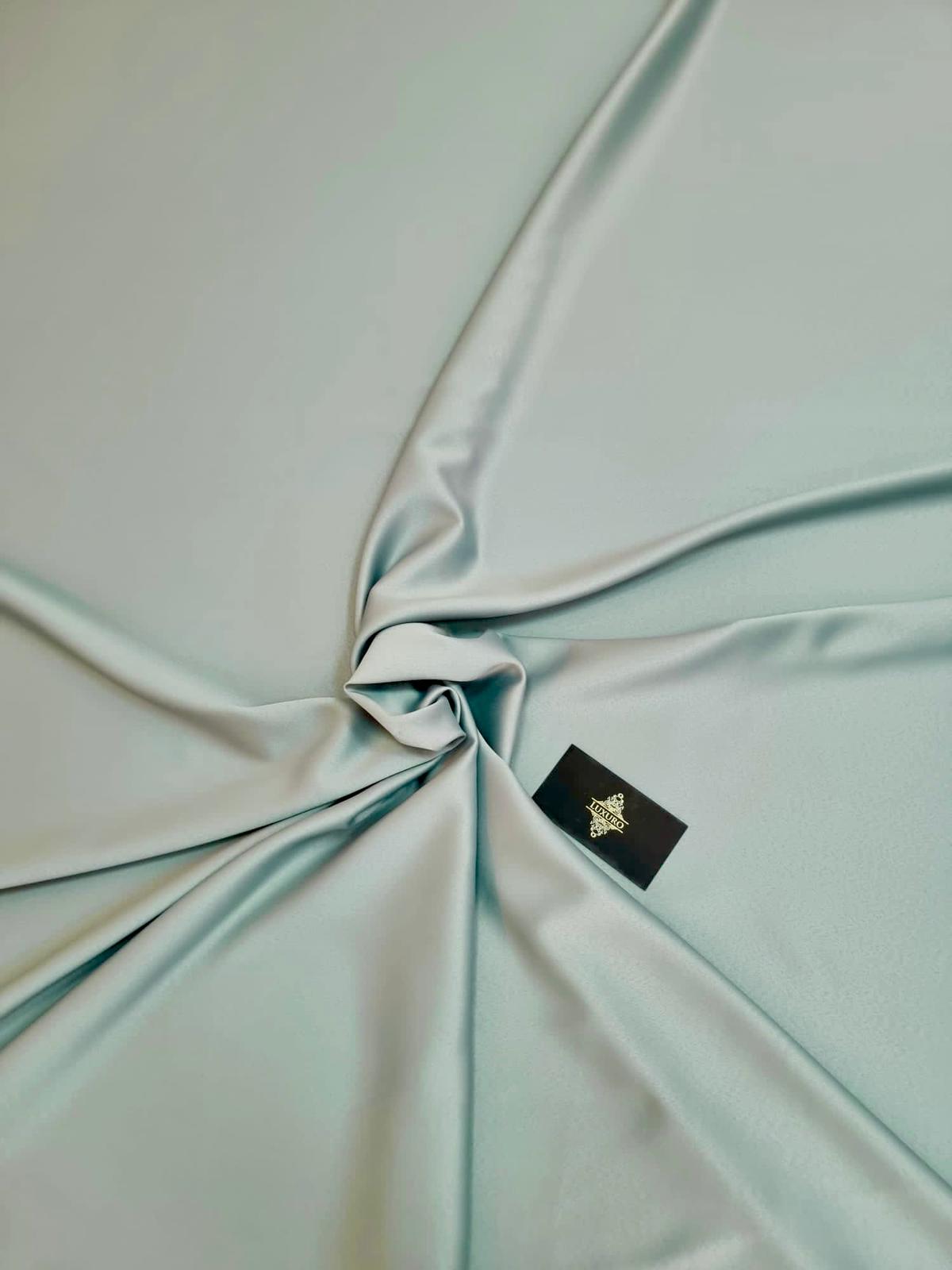 Premium Elastic Taffeta Pearl Duck Egg Green