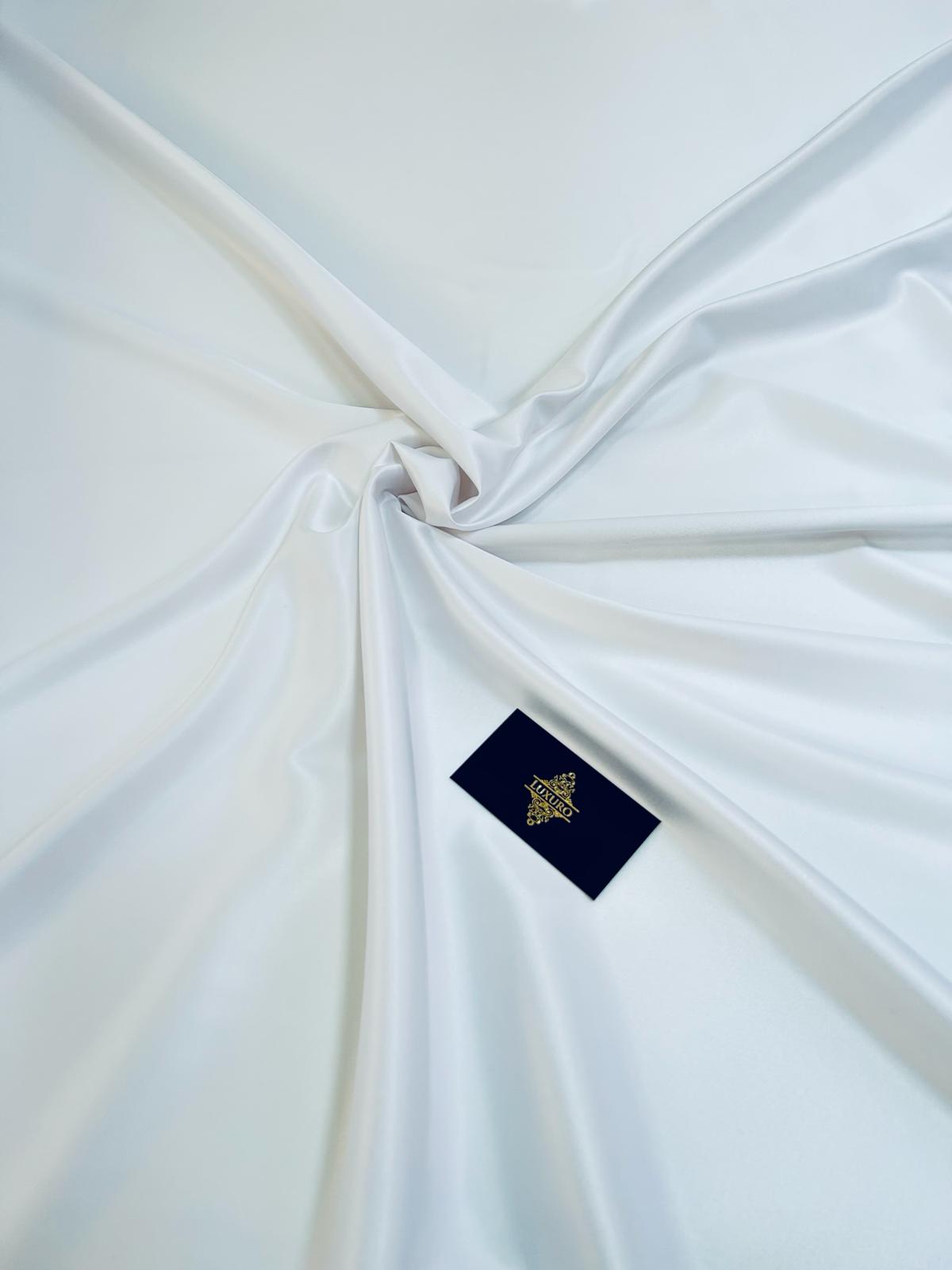 Premium Elastic Taffeta White Pearl