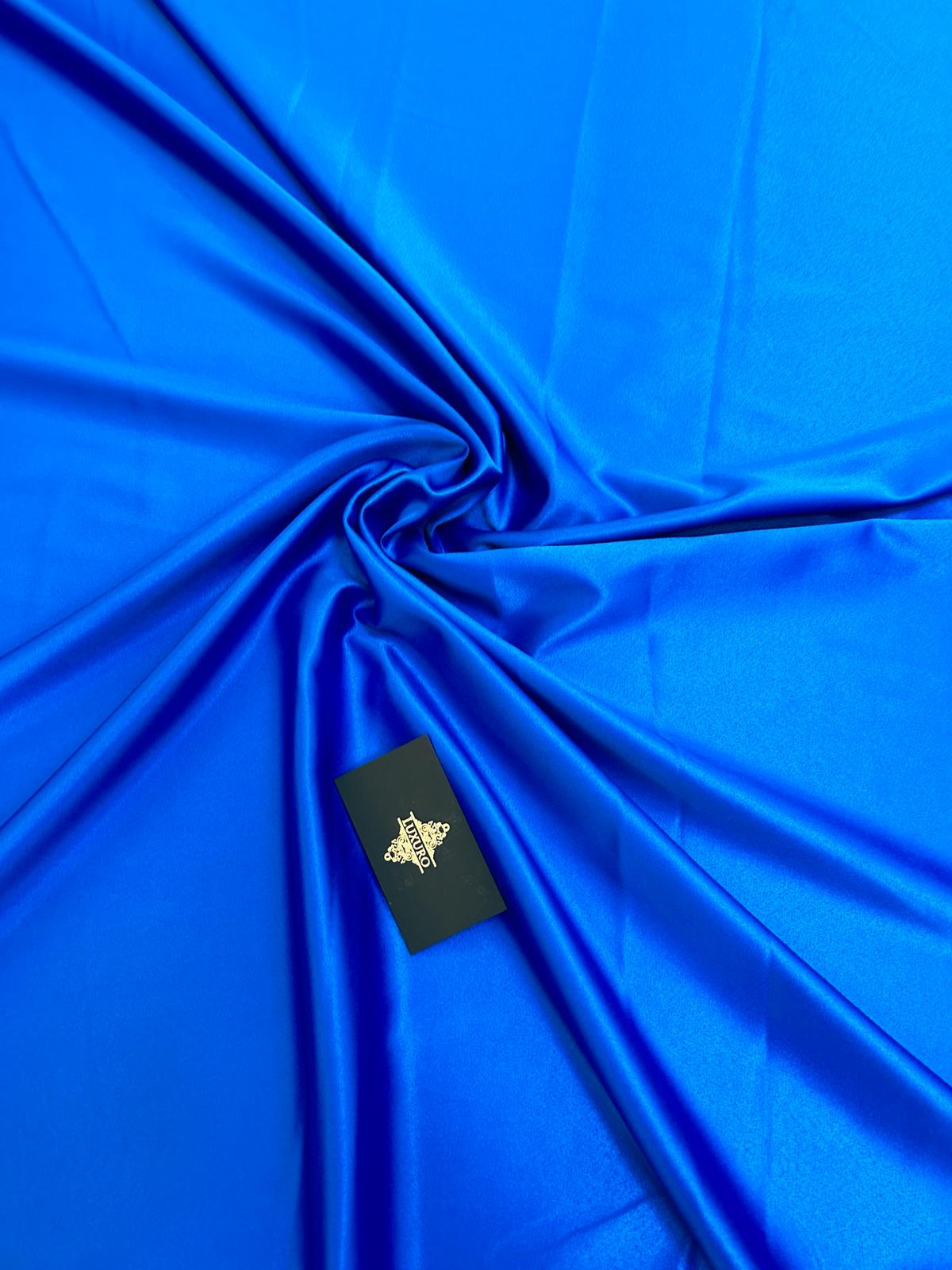 Premium Elastic Taffeta Pearl Royal Blue