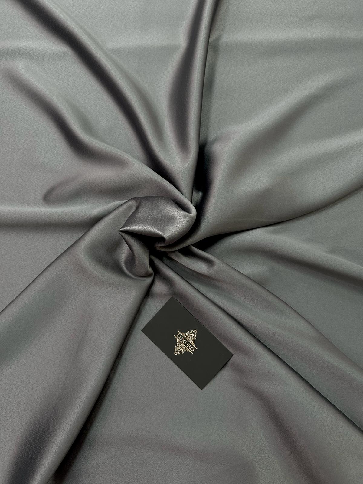 Premium Elastic Taffeta Pearl Anthracite Grey