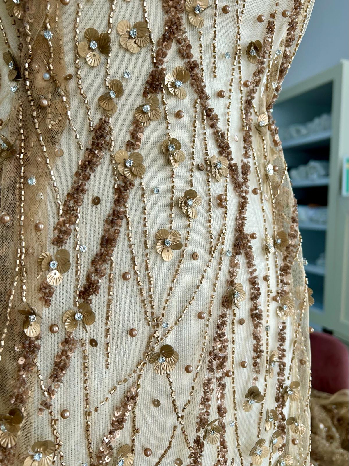 Antik Arany Csipke Haute Couture