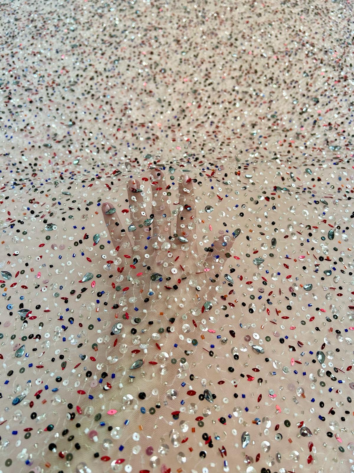 Multicolor csipke Haute Couture