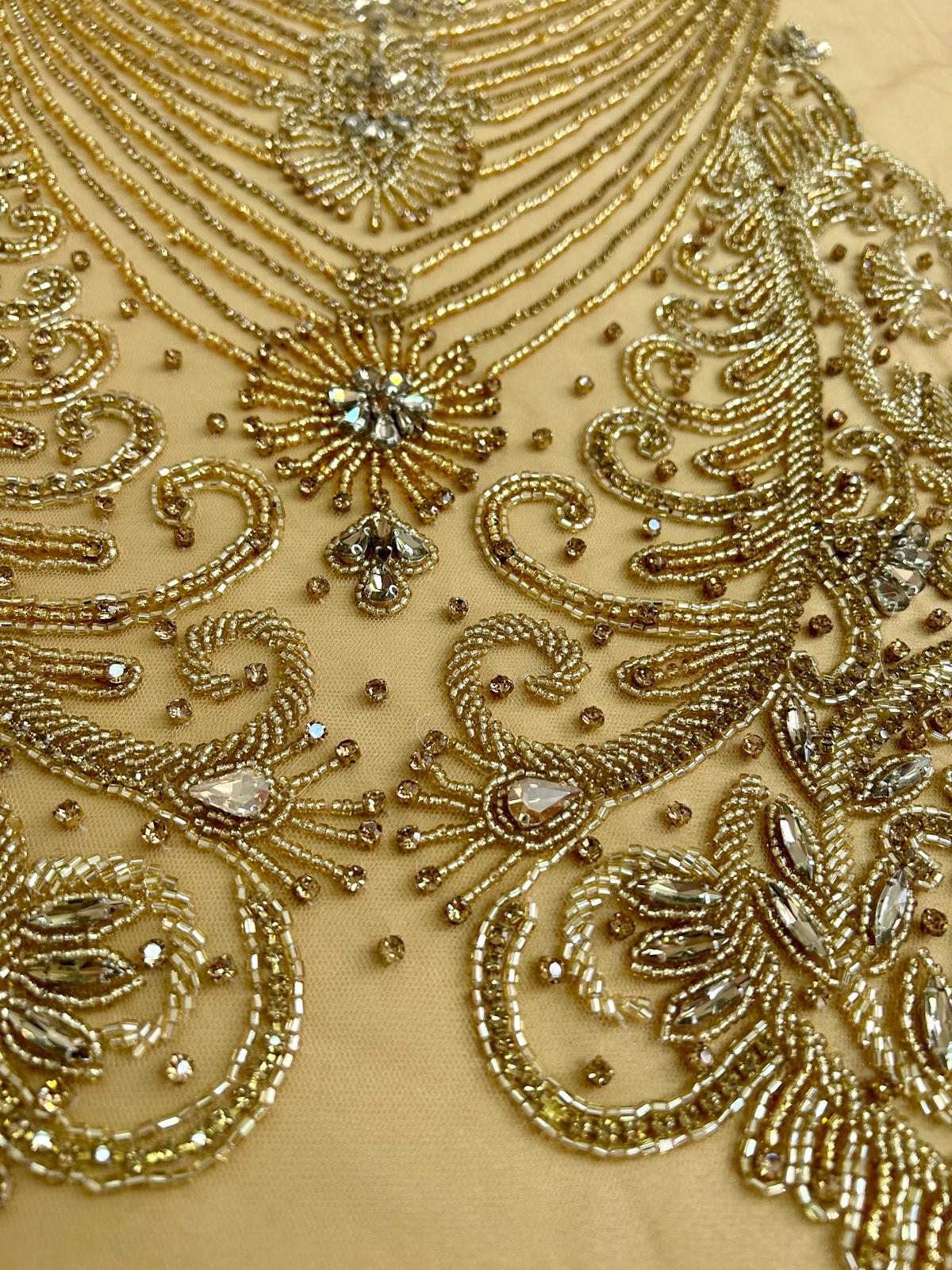 Antique Golden Haute Couture Panel