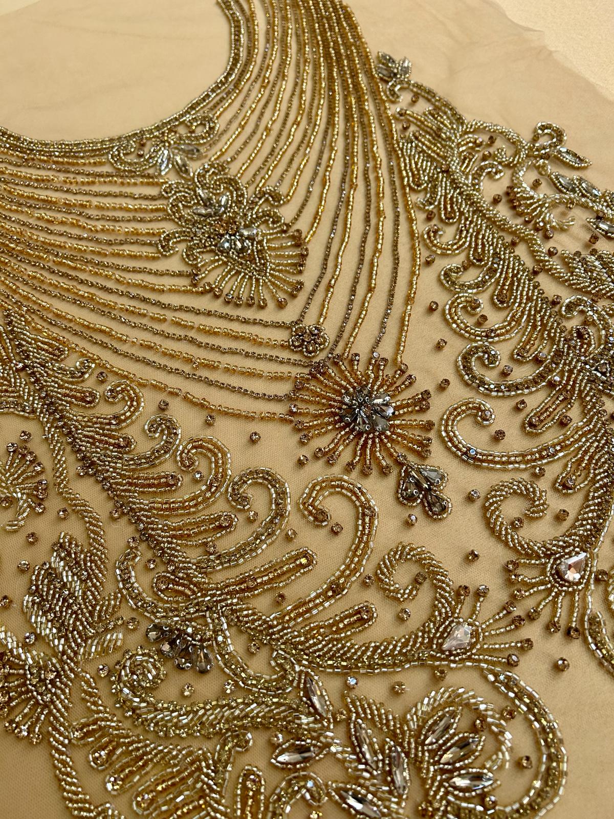 Antique Golden Haute Couture Panel