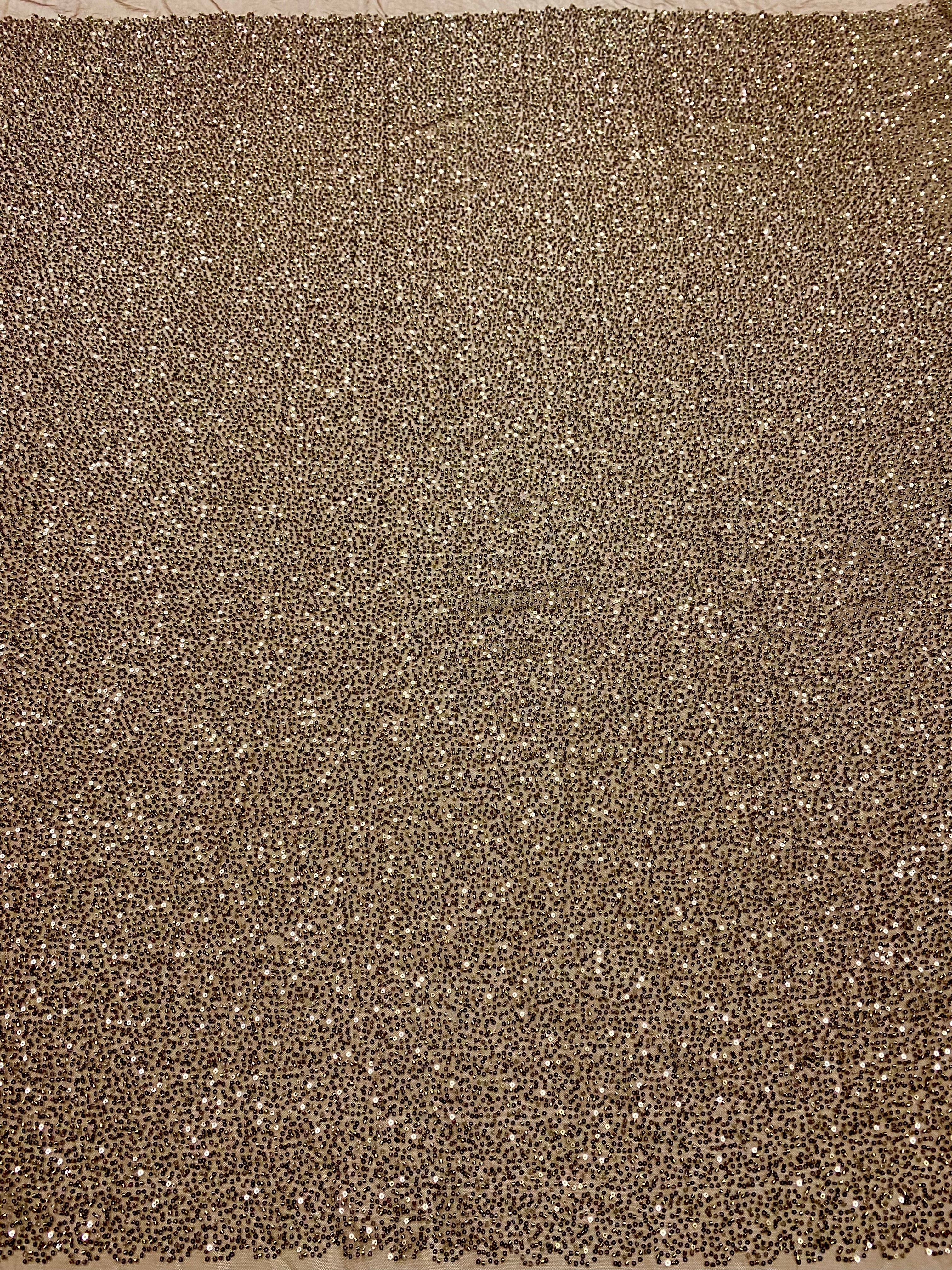 Black Couture Lace with General Pattern, with Beads and Sequins 
