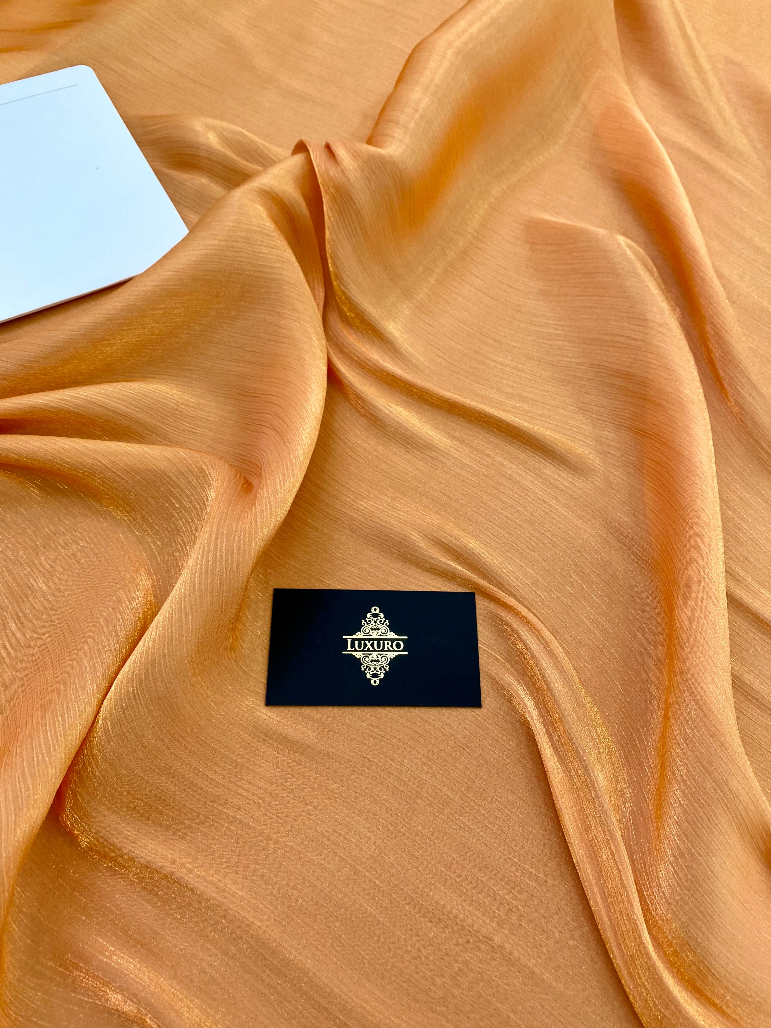 Crepe Filmed Veil Burnt Orange