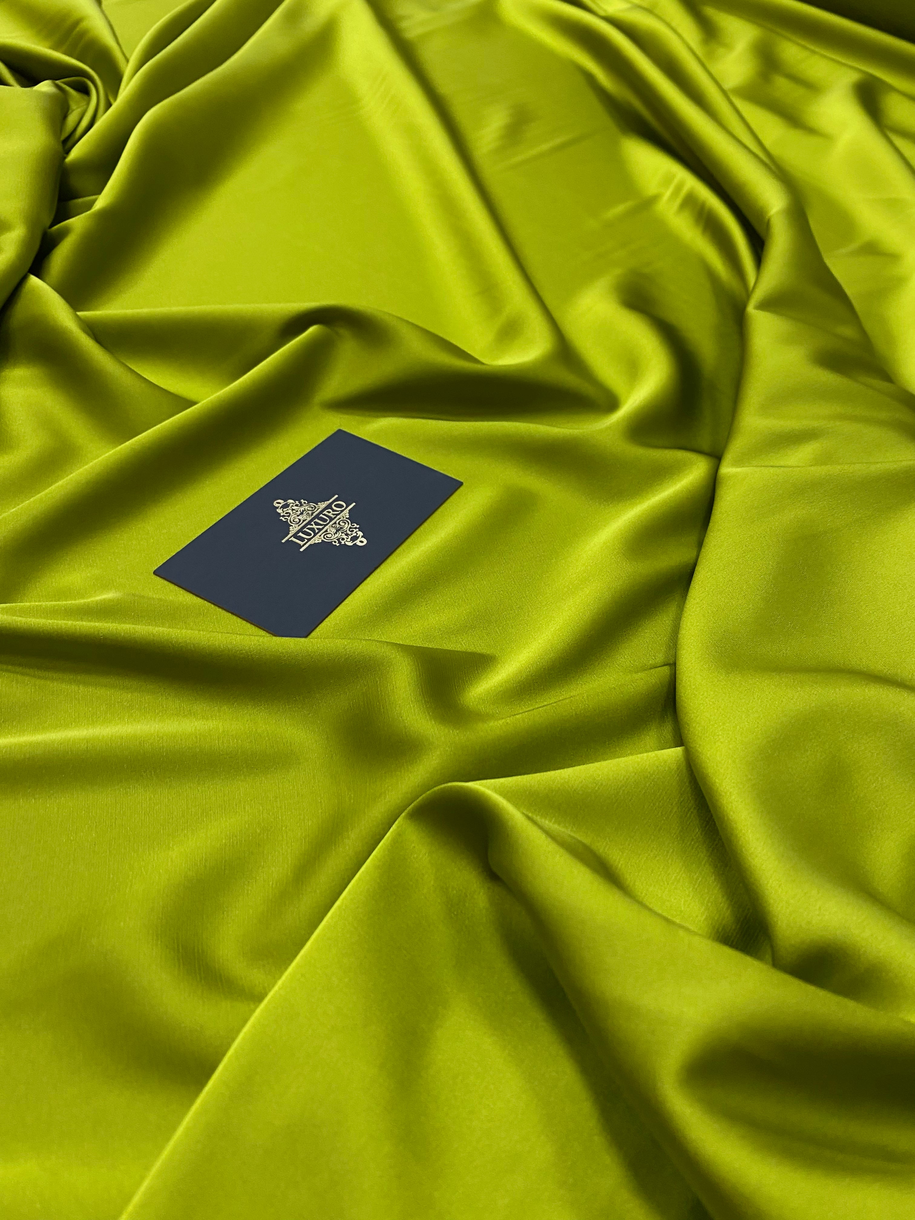 Premium Silky Elastic Satin Pistachio