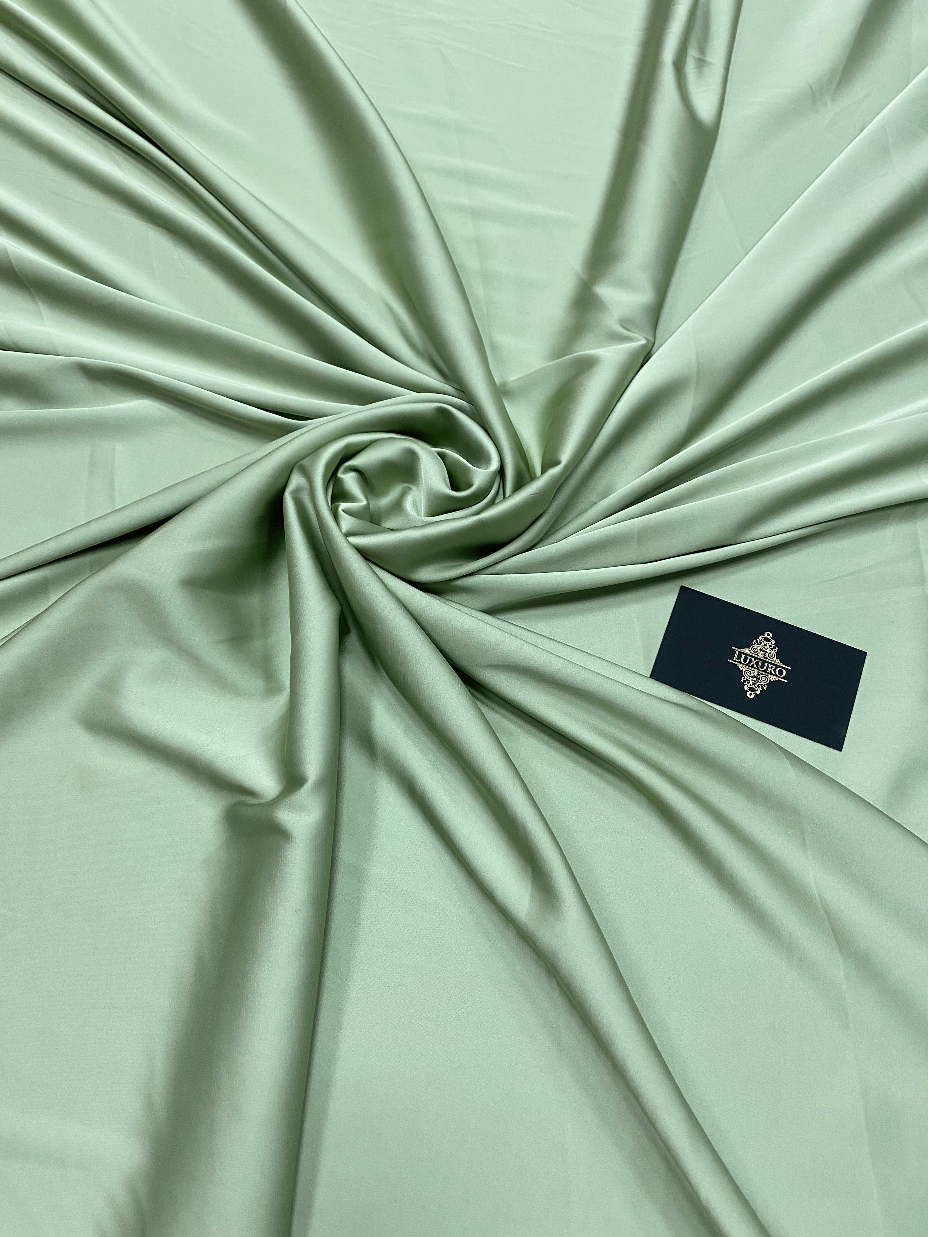 Premium Silky Elastic Satin Dusty Green