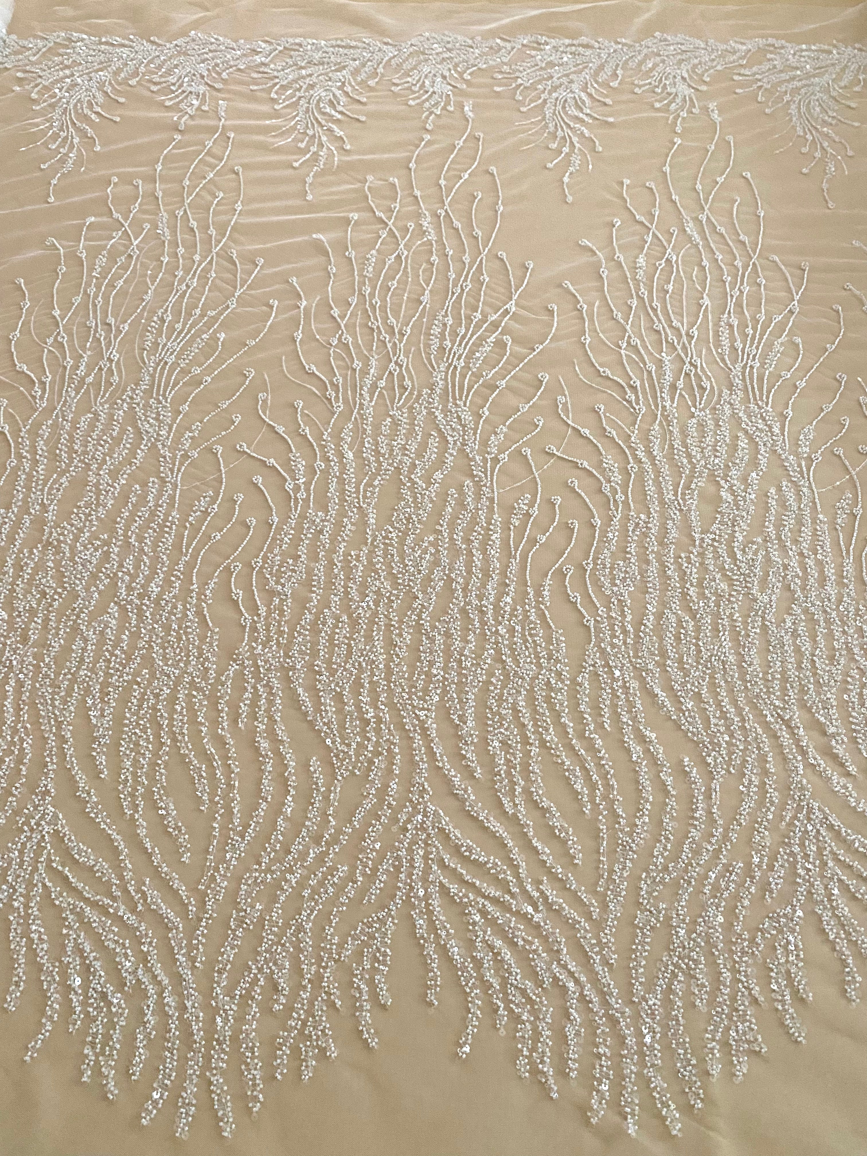Ivory Couture Lace with Beads and Sequins