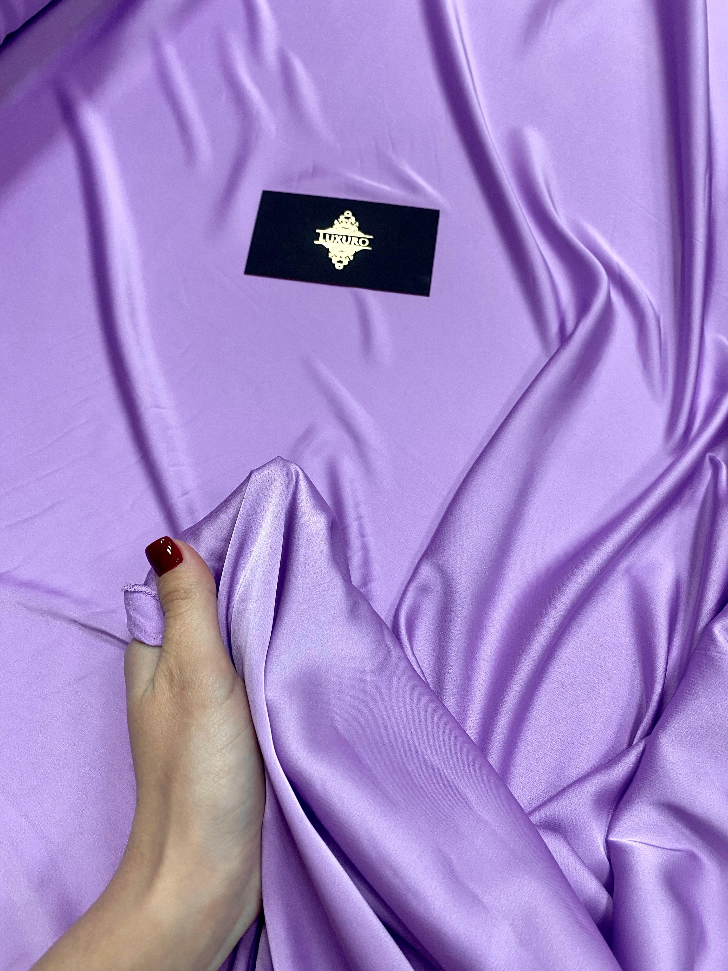 Premium Silky Elastic Satin Lilac