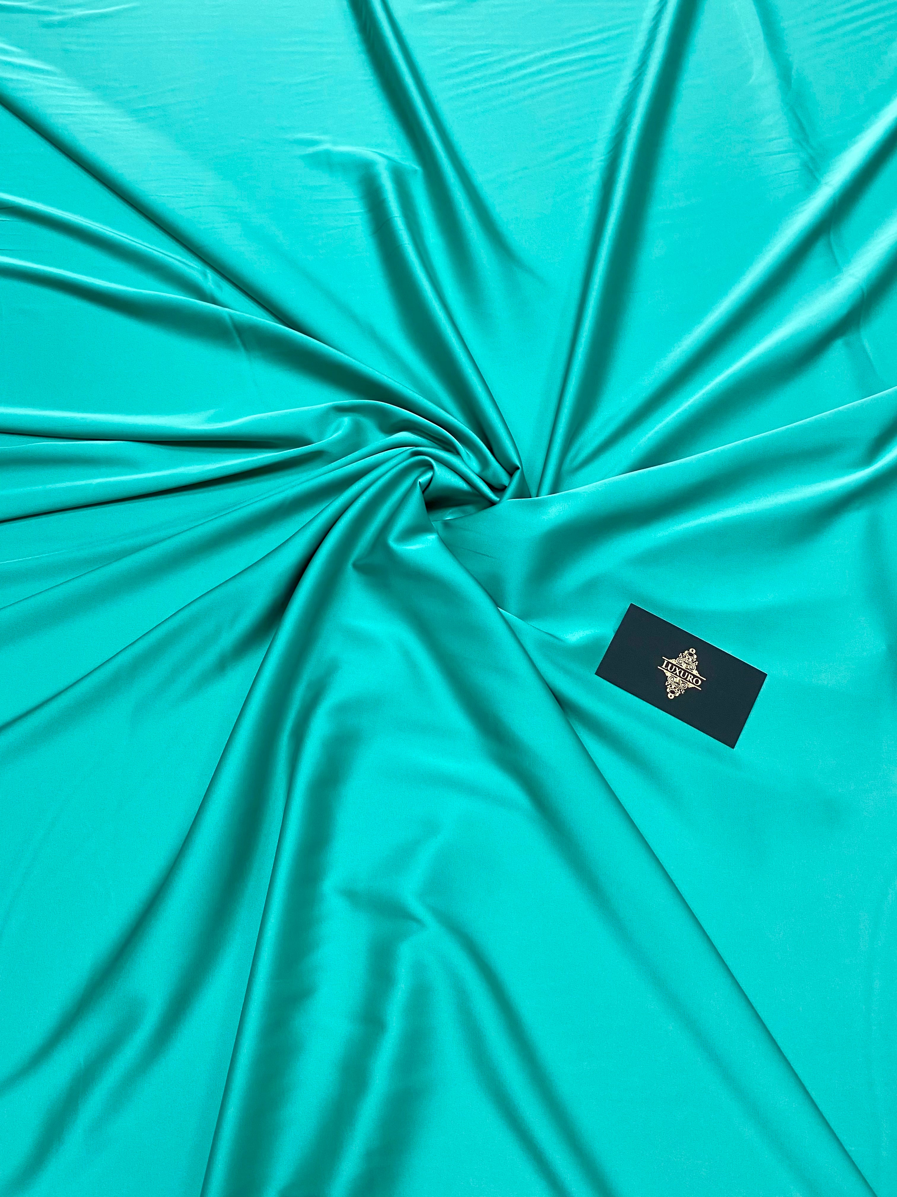 Premium Silky Elastic Satin Turquoise