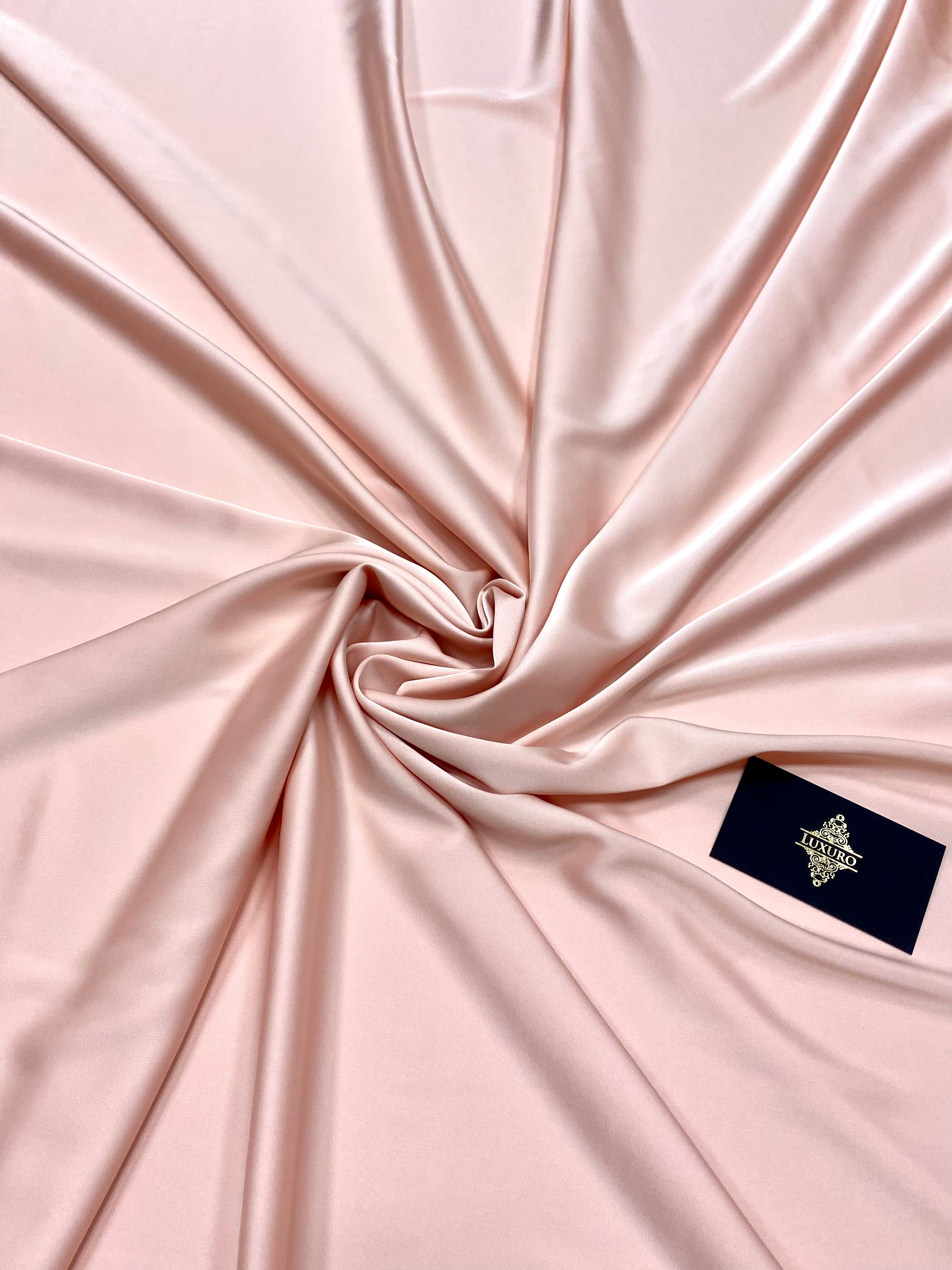 Premium Silky Elastic Satin Salmon Pink