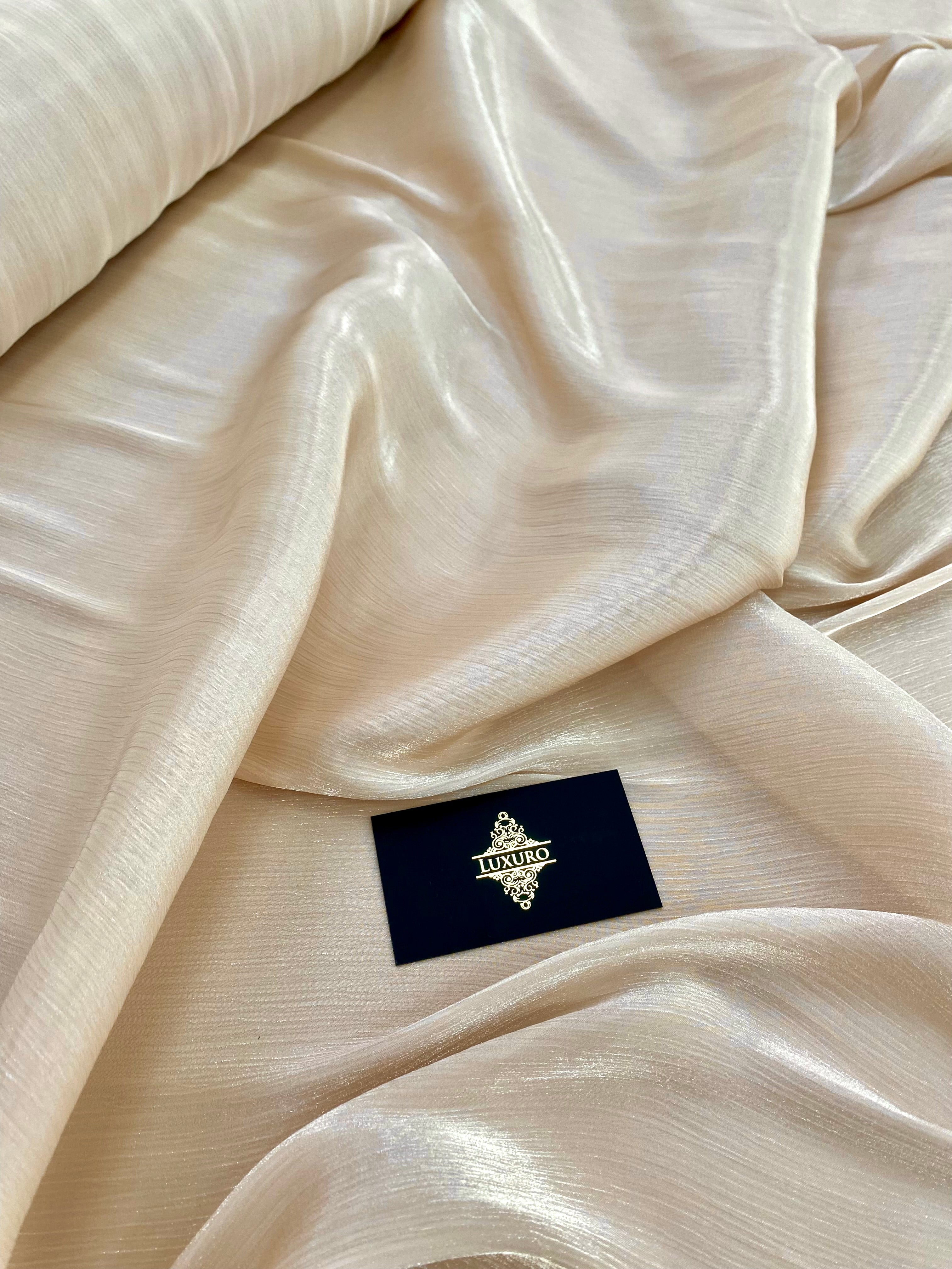 Light Nude Crepe Filmed Veil