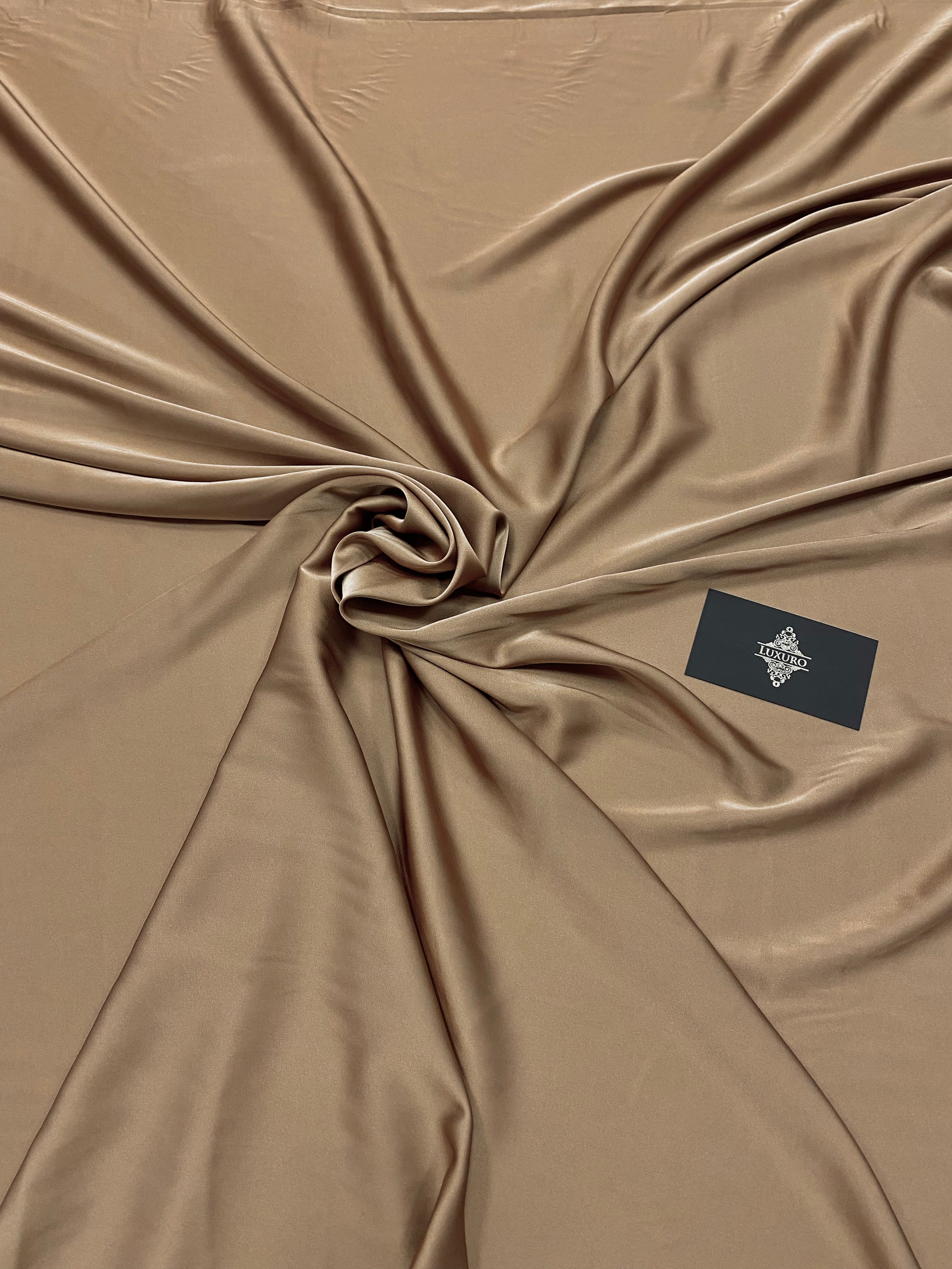 Premium Silky Stretch Satin Dark Nude