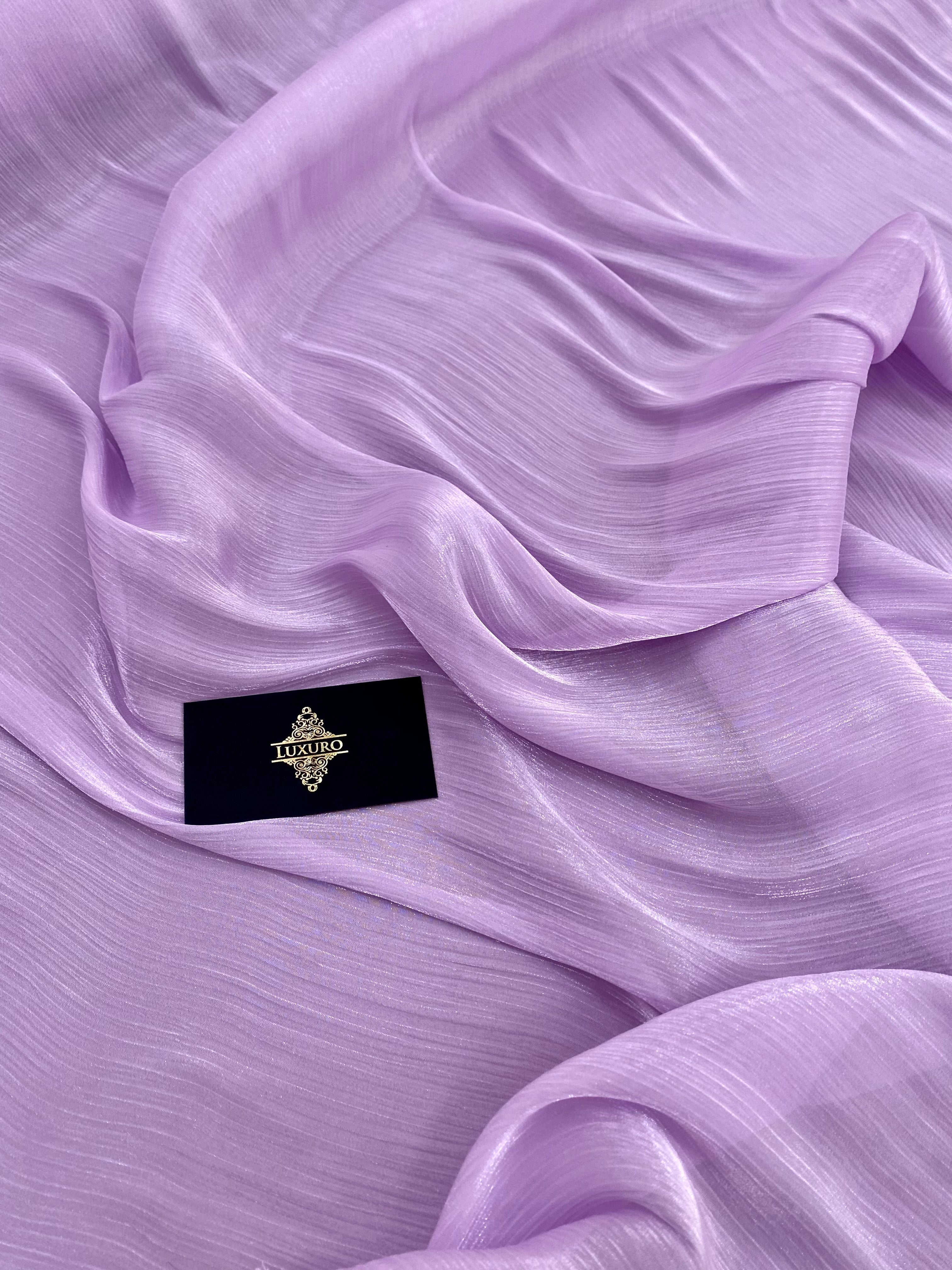 Light Lavender Crepe Filmed Veil