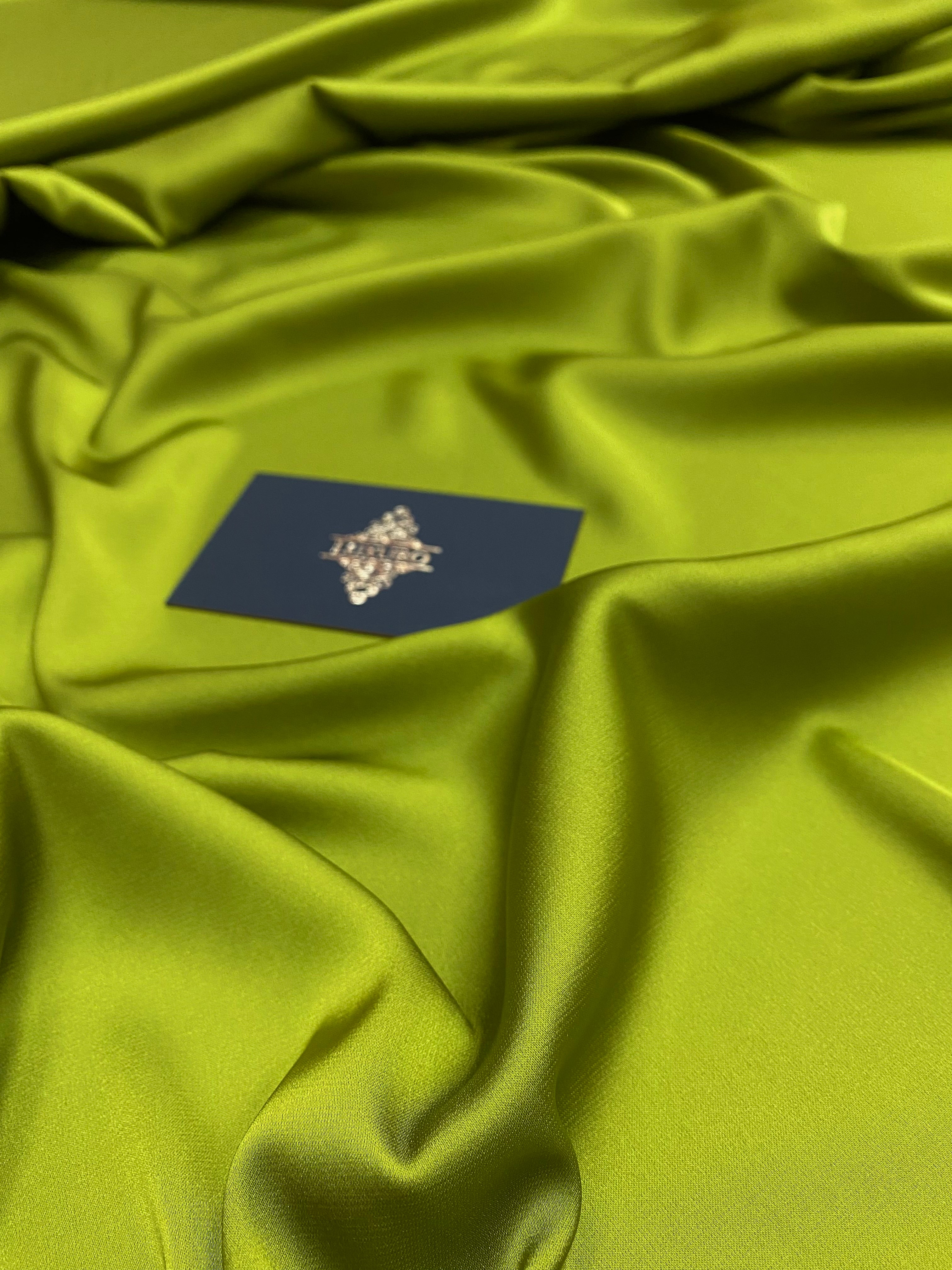 Premium Silky Elastic Satin Pistachio
