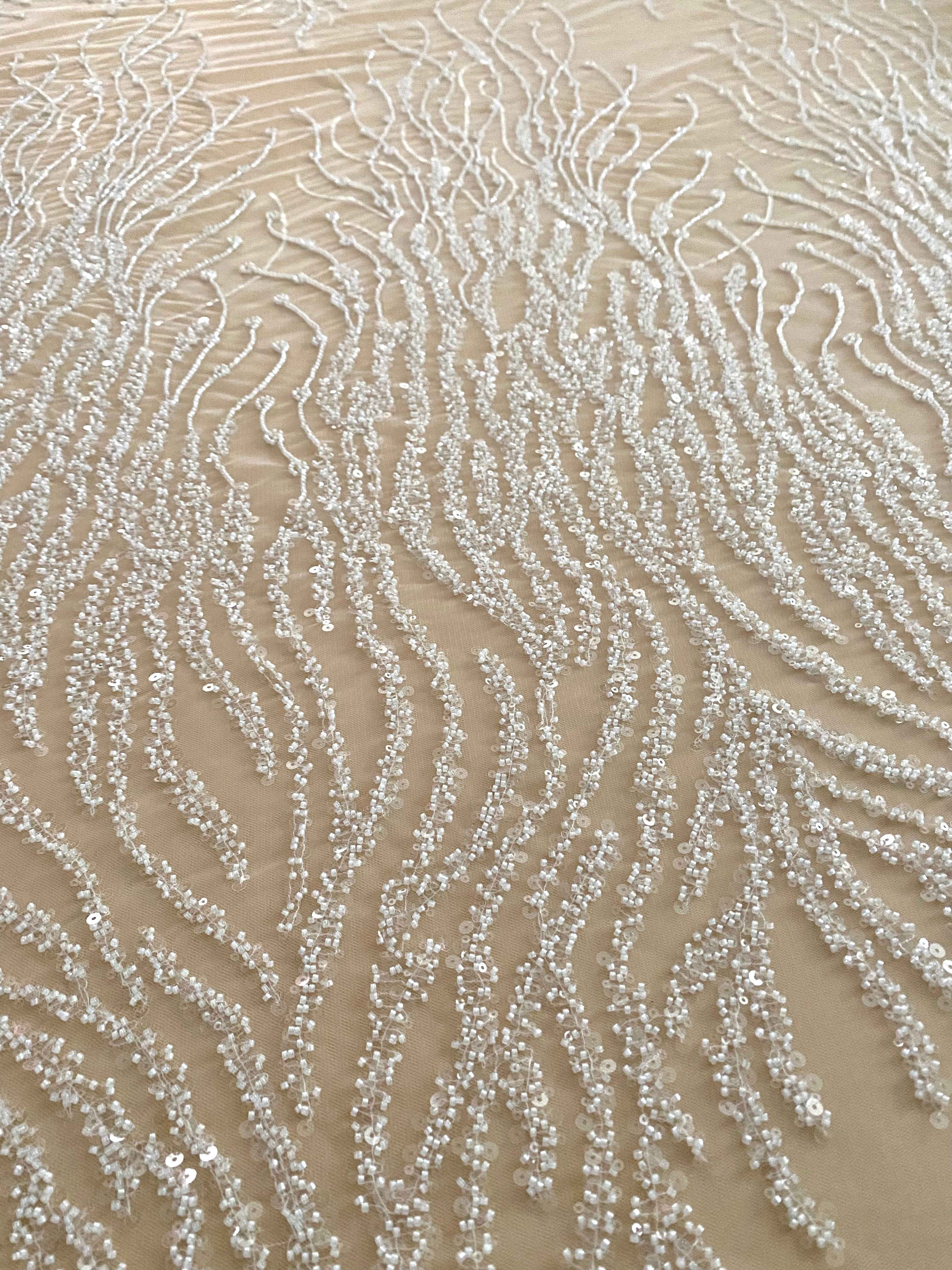 Ivory Couture Lace with Beads and Sequins