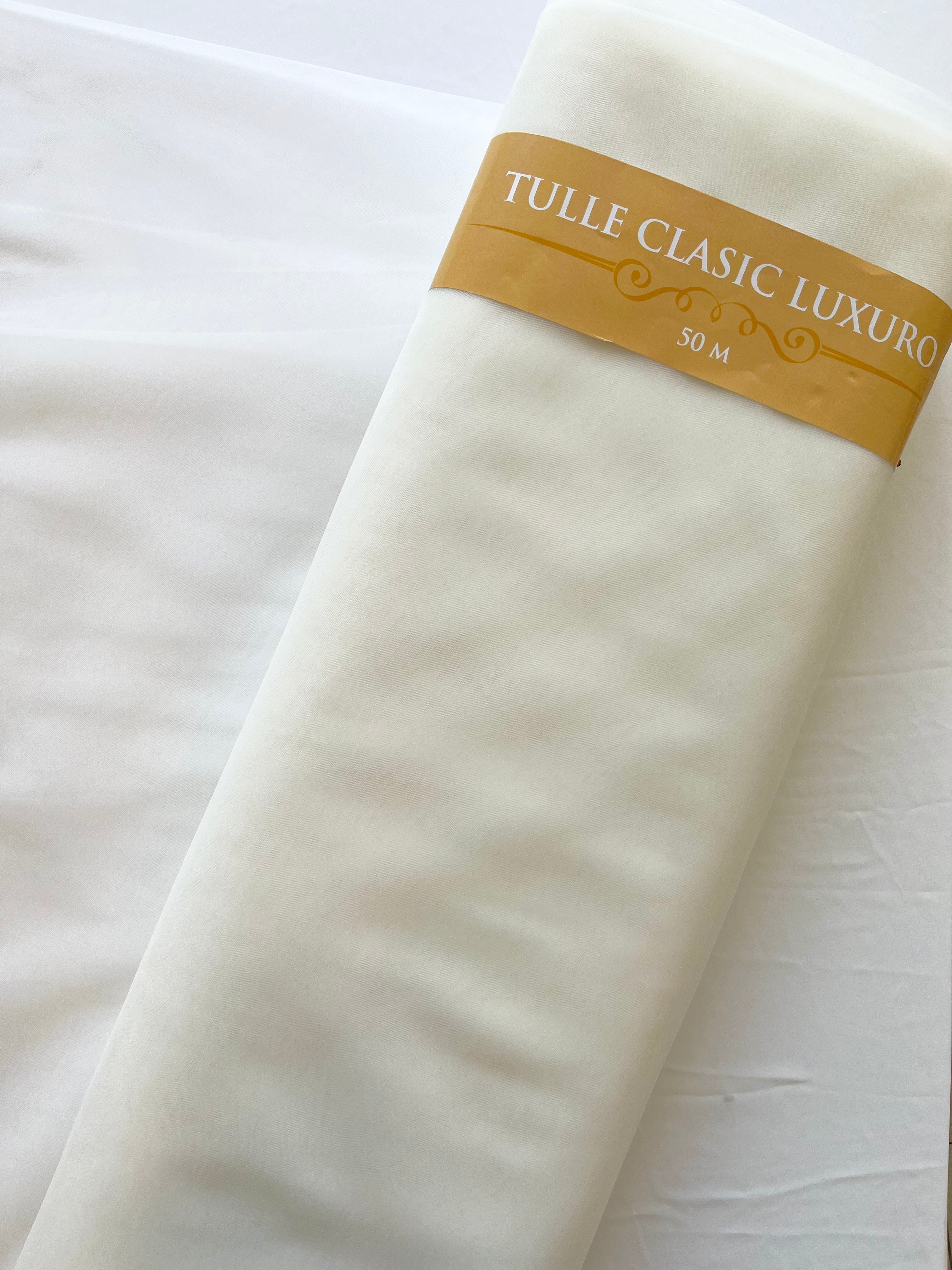 Tulle Clasic Crem Deschis - 3 m Latime